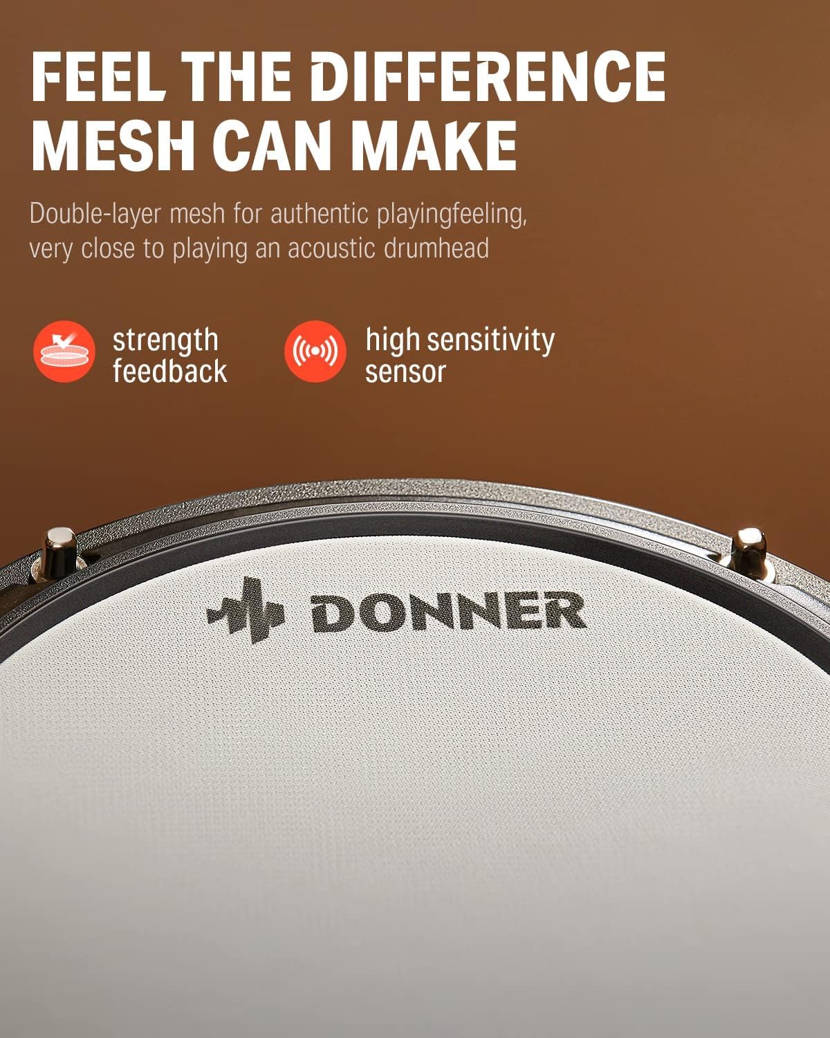 Electronic Drum Set with 4 Quiet Mesh Pads, 180+ Sounds, 2 Pedals, Throne, Headphones, Sticks, and Melodics Lessons