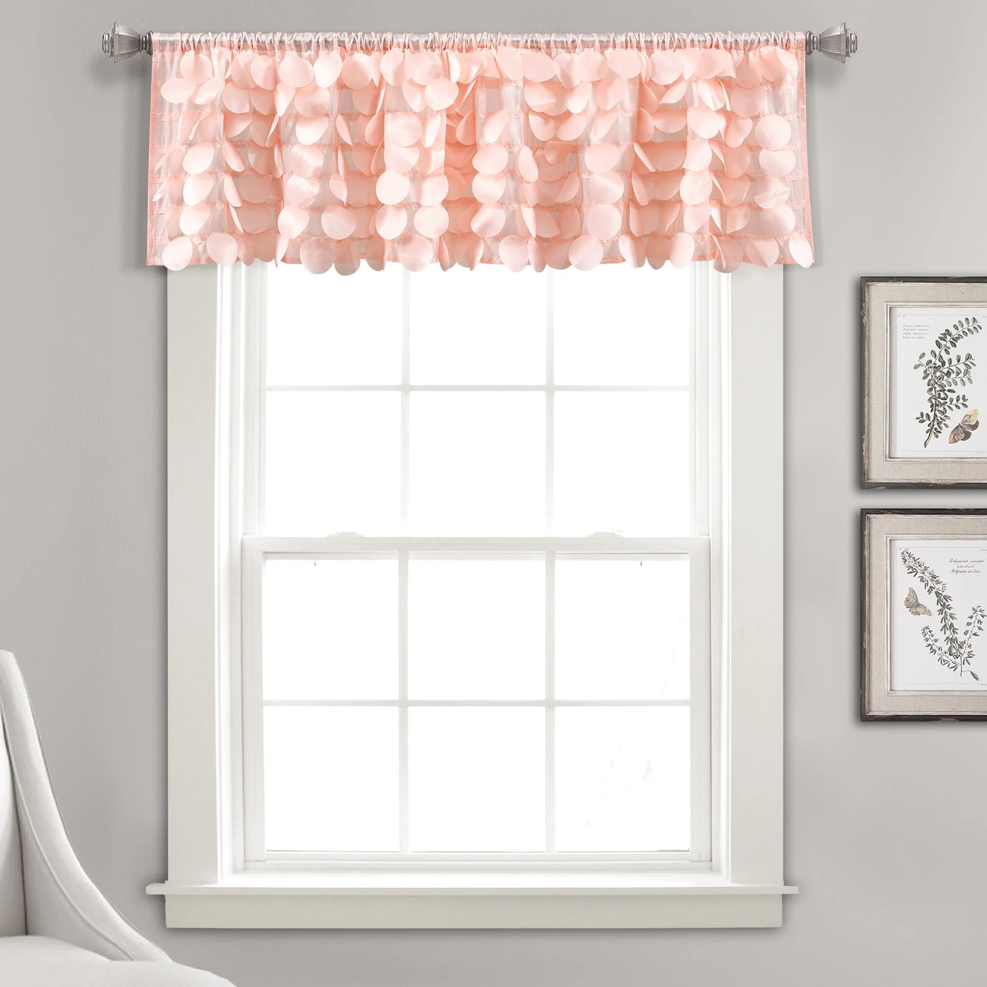 Lush Decor Gigi Delicate Textured Window Valance