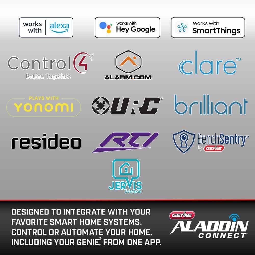 6172H-B Signature Series Ultra-Quiet Wall Mount Smart Garage Door Opener with Battery Backup, Wi-Fi, Wireless Wall Console