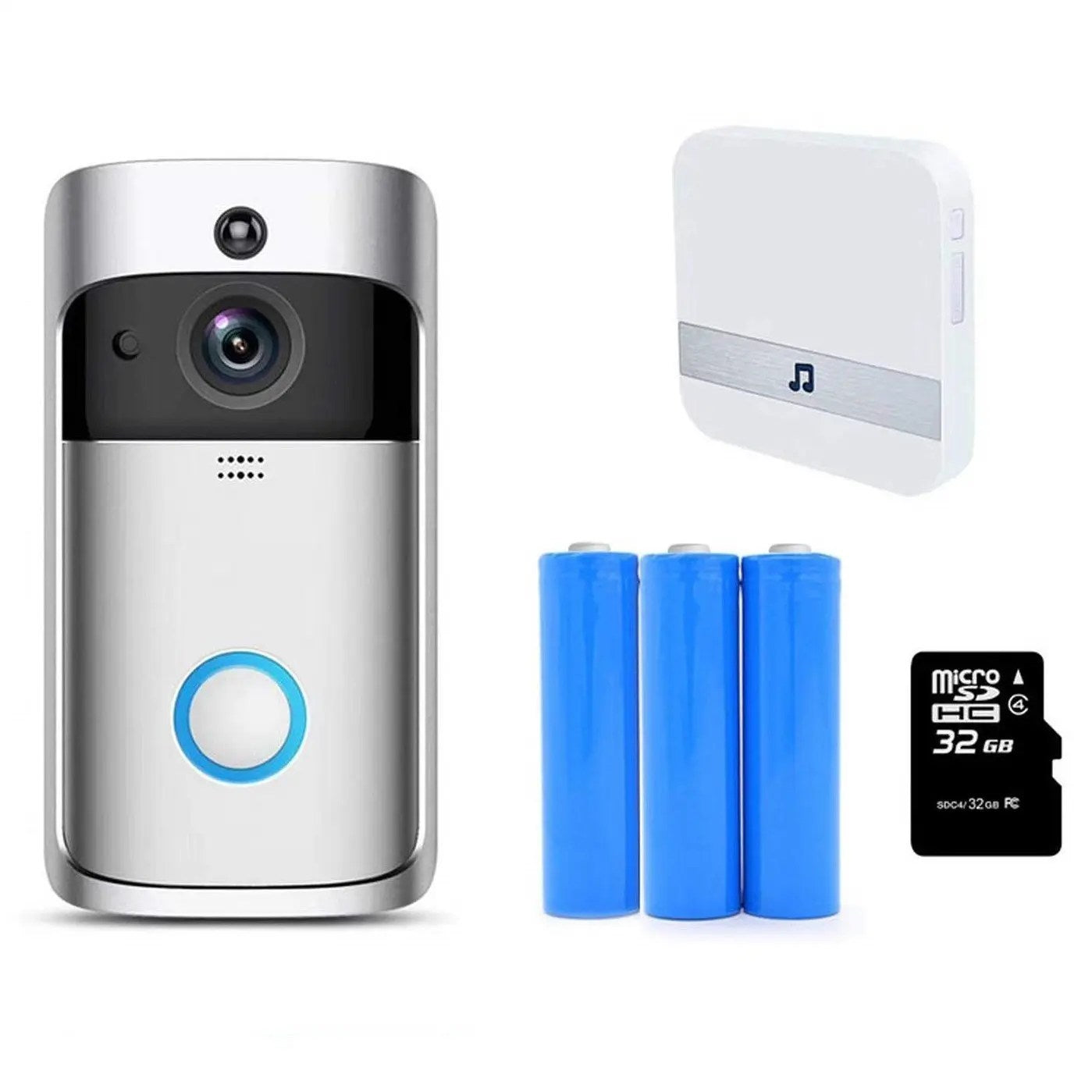 SupabellTM Smart Camera Doorbell  C Wireless, Two-Way Audio, Night Vision, Motion Detection, Wi-Fi Connected, Durable Build