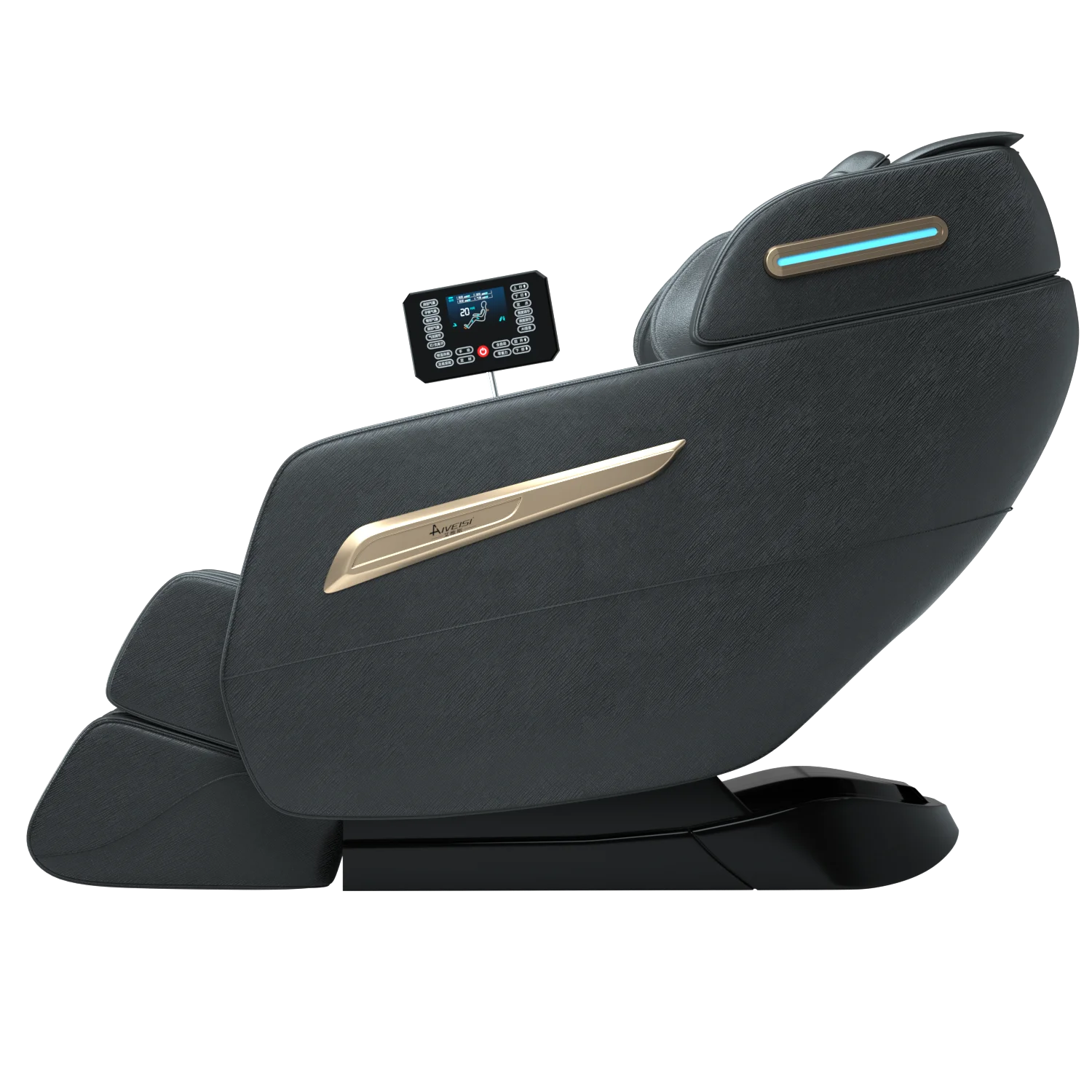 2024 4D Zero Gravity Massage Chair, Full Body Shiatsu Recliner with Yoga Stretching, SL Track, Intelligent Voice Control, Calf Kneading, Calfrest Extension, Premium Black Leather