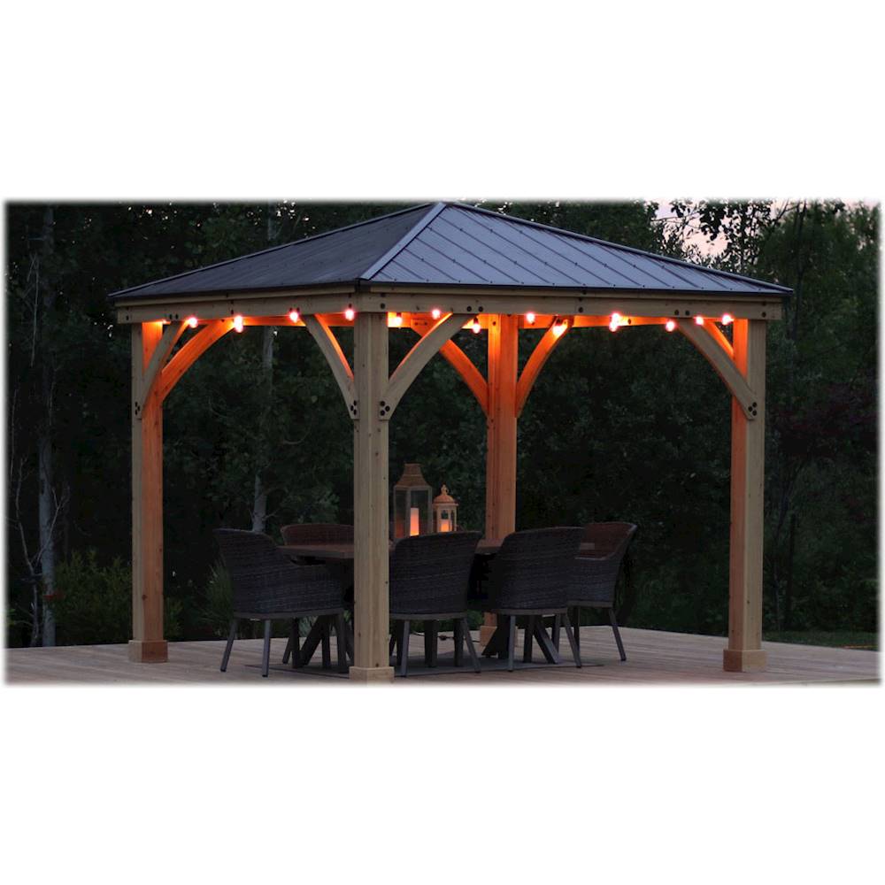 Yardistry  C 10   x 10   Meridian Gazebo  C Coffee Brown