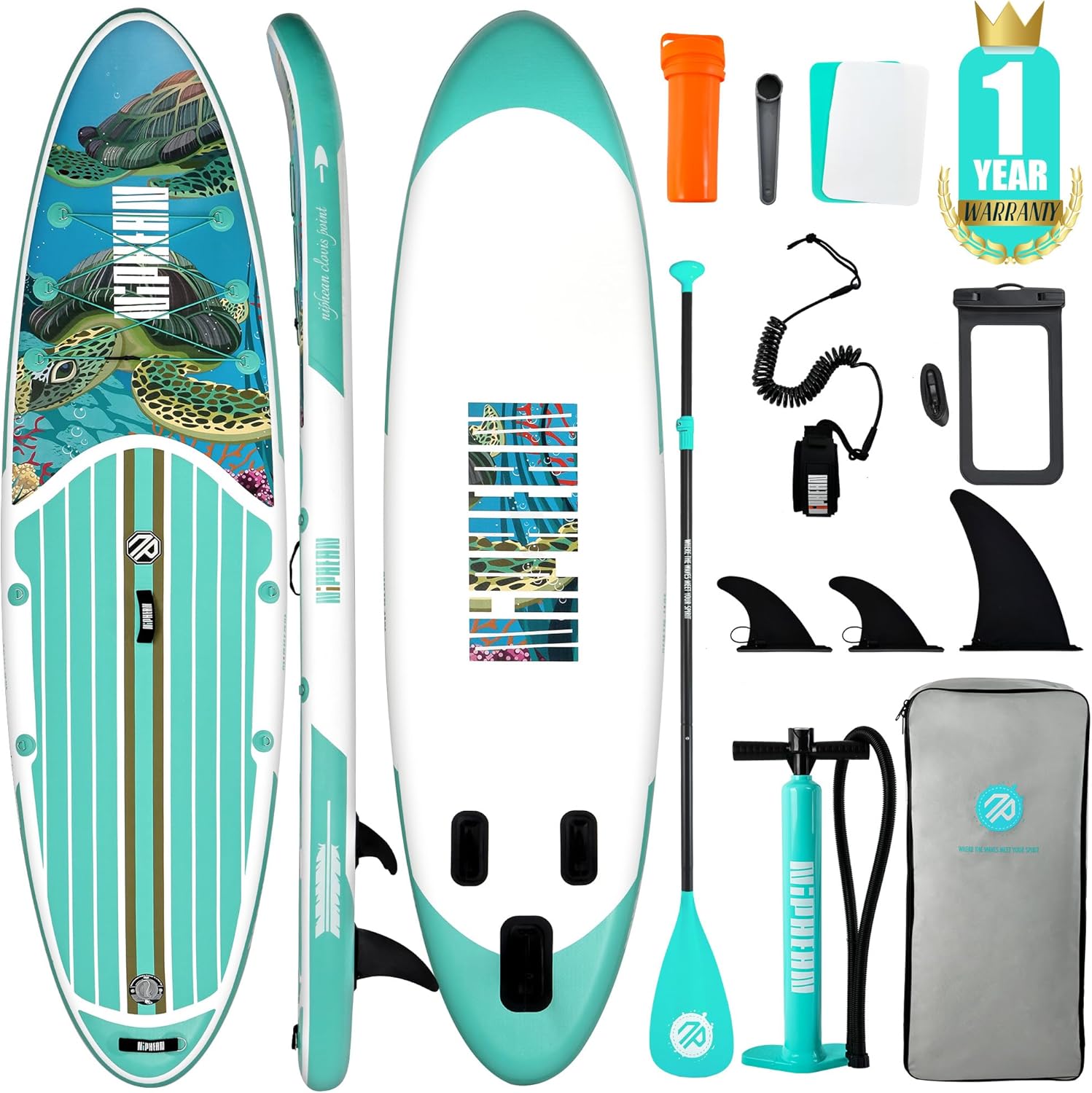 Stand Up Paddle Board with SUP Accessories, Anti-Slip EVA Deck, 10 ?�� ?Inflatable Paddle Boards for Adults & Youth of All Skill Levels