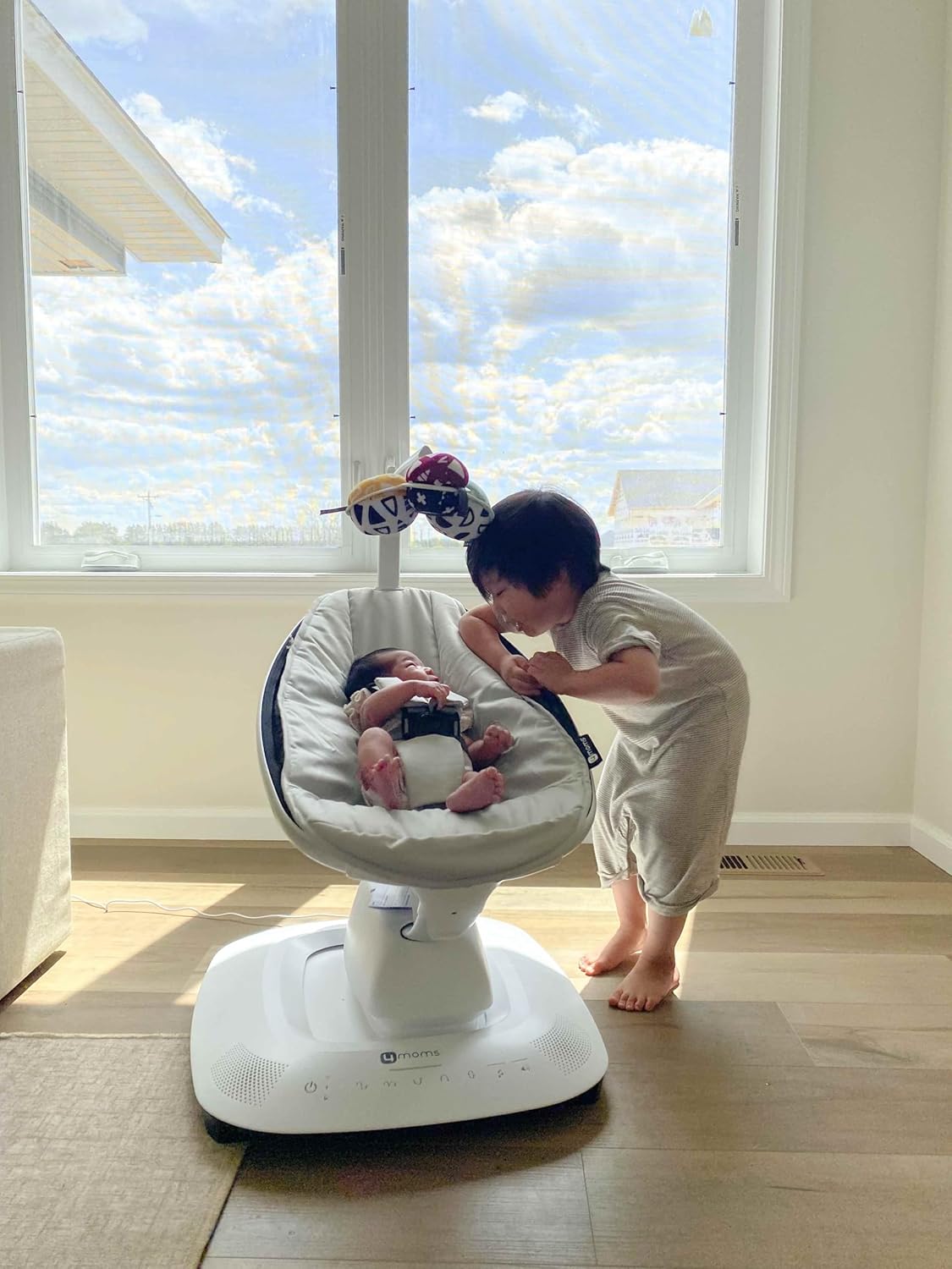 Multi-Motion Baby Swing, Bluetooth Enabled with 5 Unique Motions, Grey