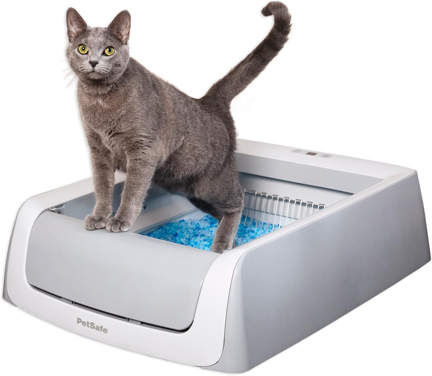 Crystal Pro Self-Cleaning Cat Litter Box - Never Scoop Litter Again - Hands-Free Cleanup with Disposable Crystal Trays - Better Odor Control - Includes Hood & Disposable Tray