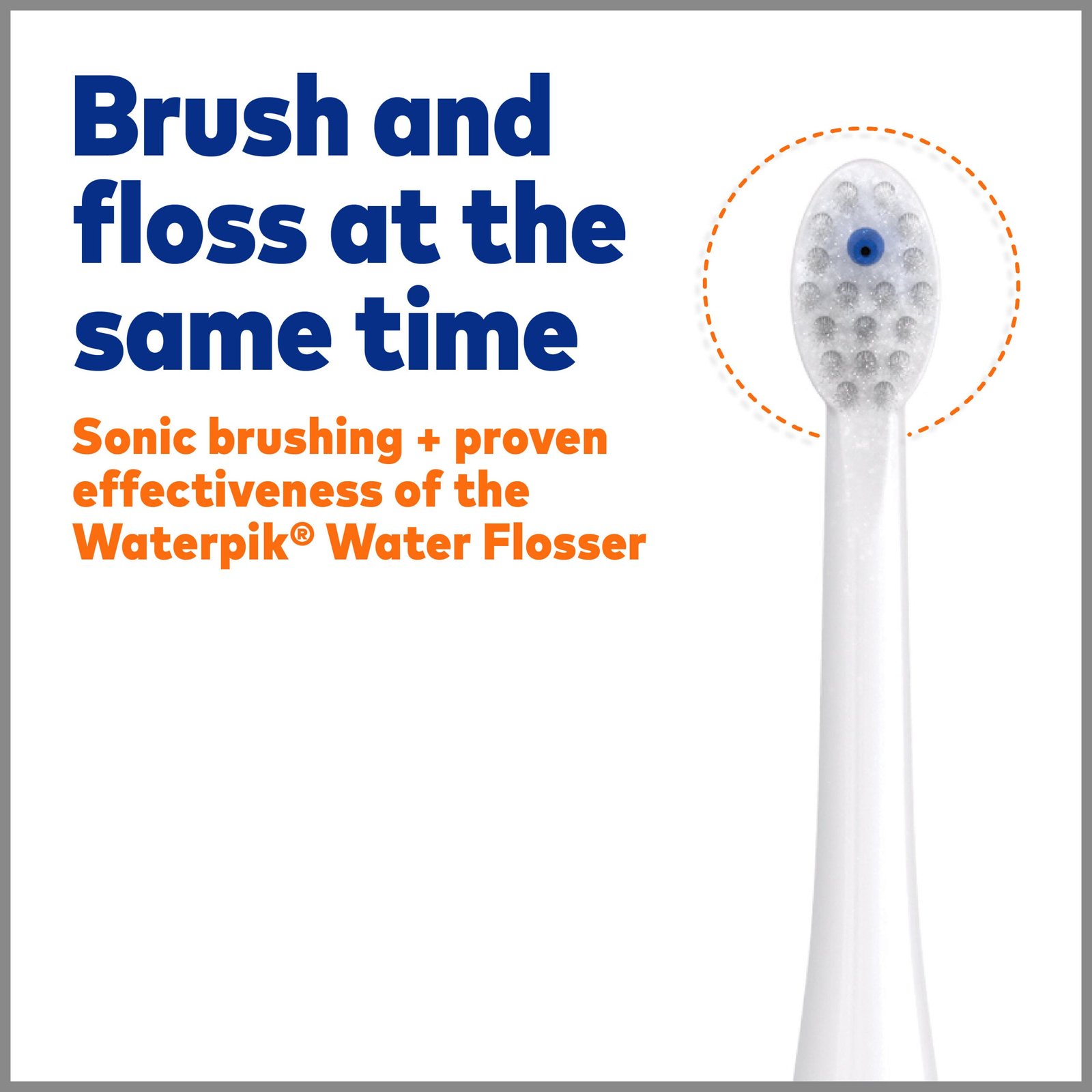 Waterpik Sonic-Fusion 2.0 Flossing Toothbrush, Electric Toothbrush Water Flosser Combo, White
