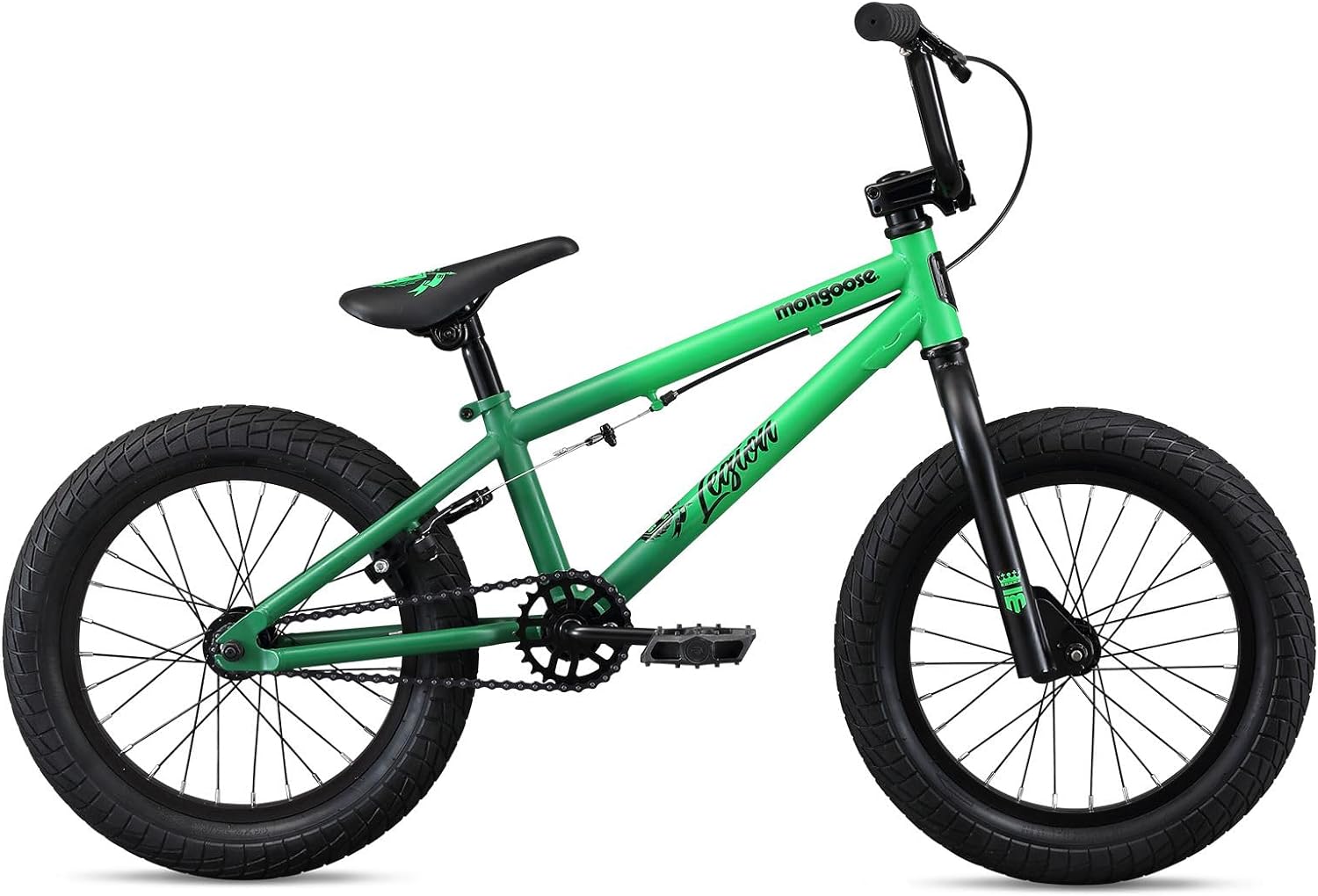 Legion Kids Freestyle Sidewalk BMX Bike, Beginner Riders, Boys and Girls, 16-20-inch Wheels, Hi-Ten Steel Frame, Micro Drive BMX Gearing