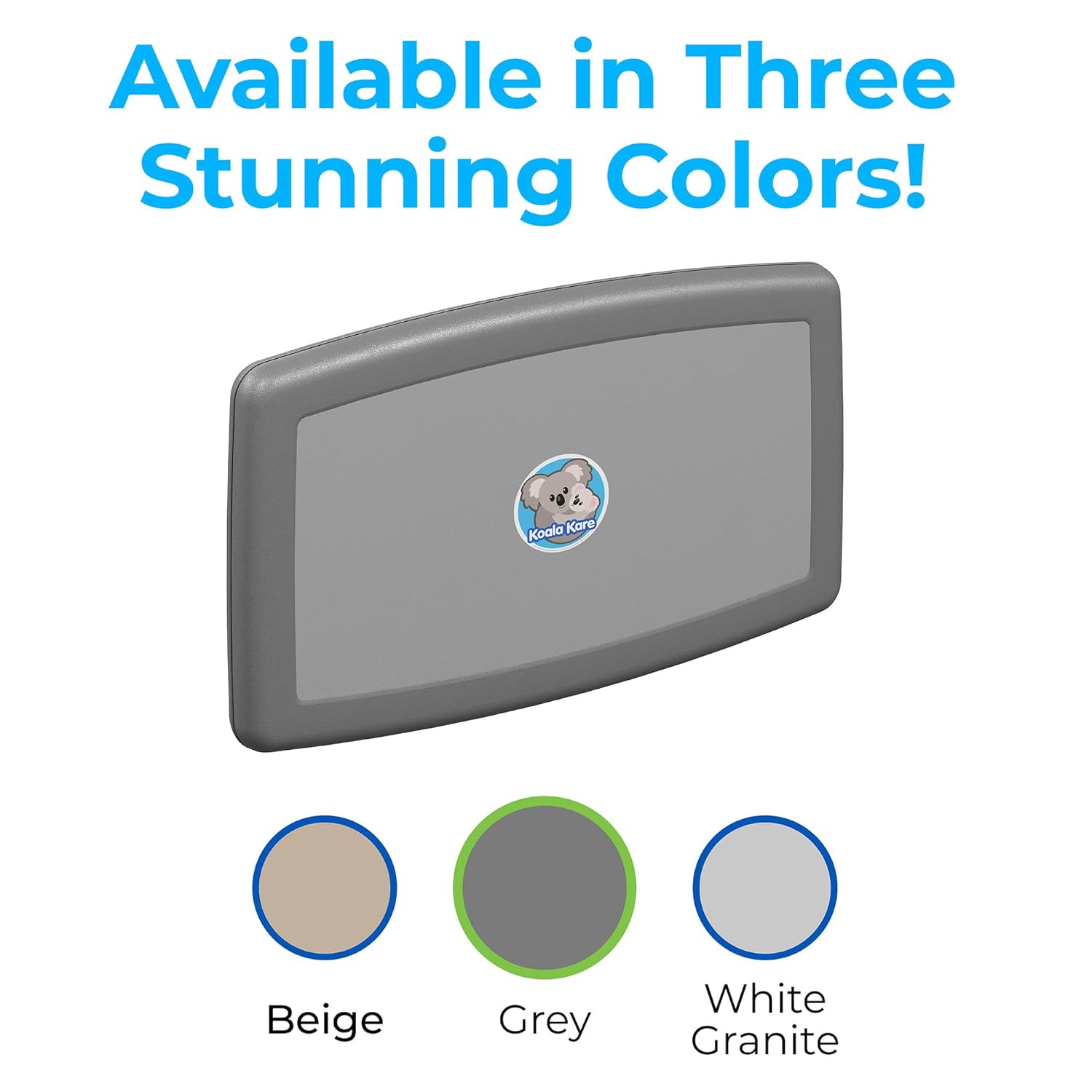 Koala Kare Horizontal Baby Changing Station, Cream, Extra-Wide Surface, Safety Belts, Microban Protection