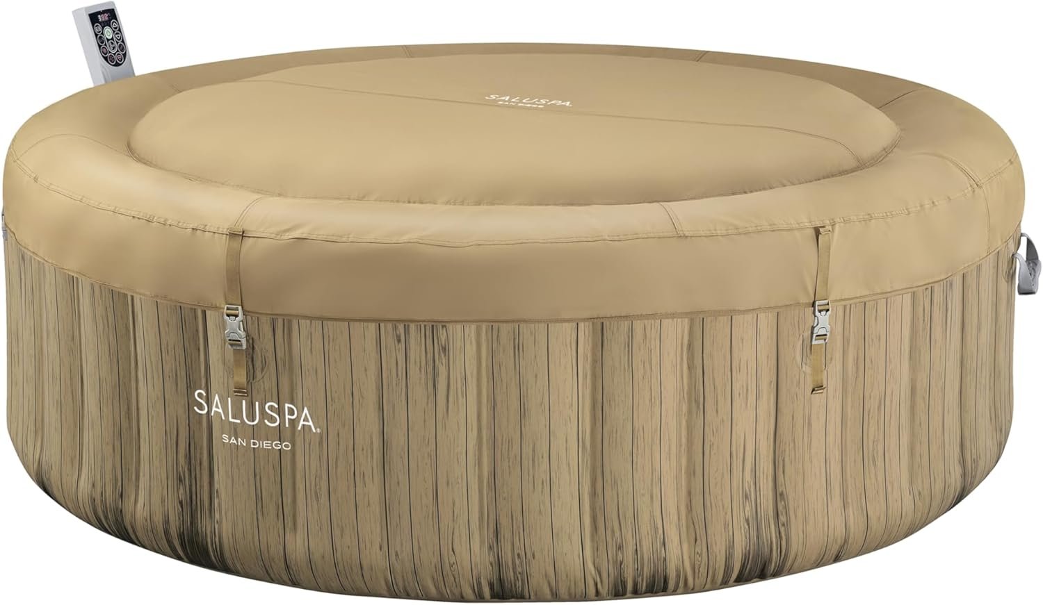 Bestway SaluSpa Miami EnergySense AirJet Inflatable Hot Tub Spa (71��� x 26���) | Portable Hot Tub with 2 Covers (1 Energy-Efficient Thermal Cover and 1 Standard Cover) | Fits Up to 2-4 Persons | Black