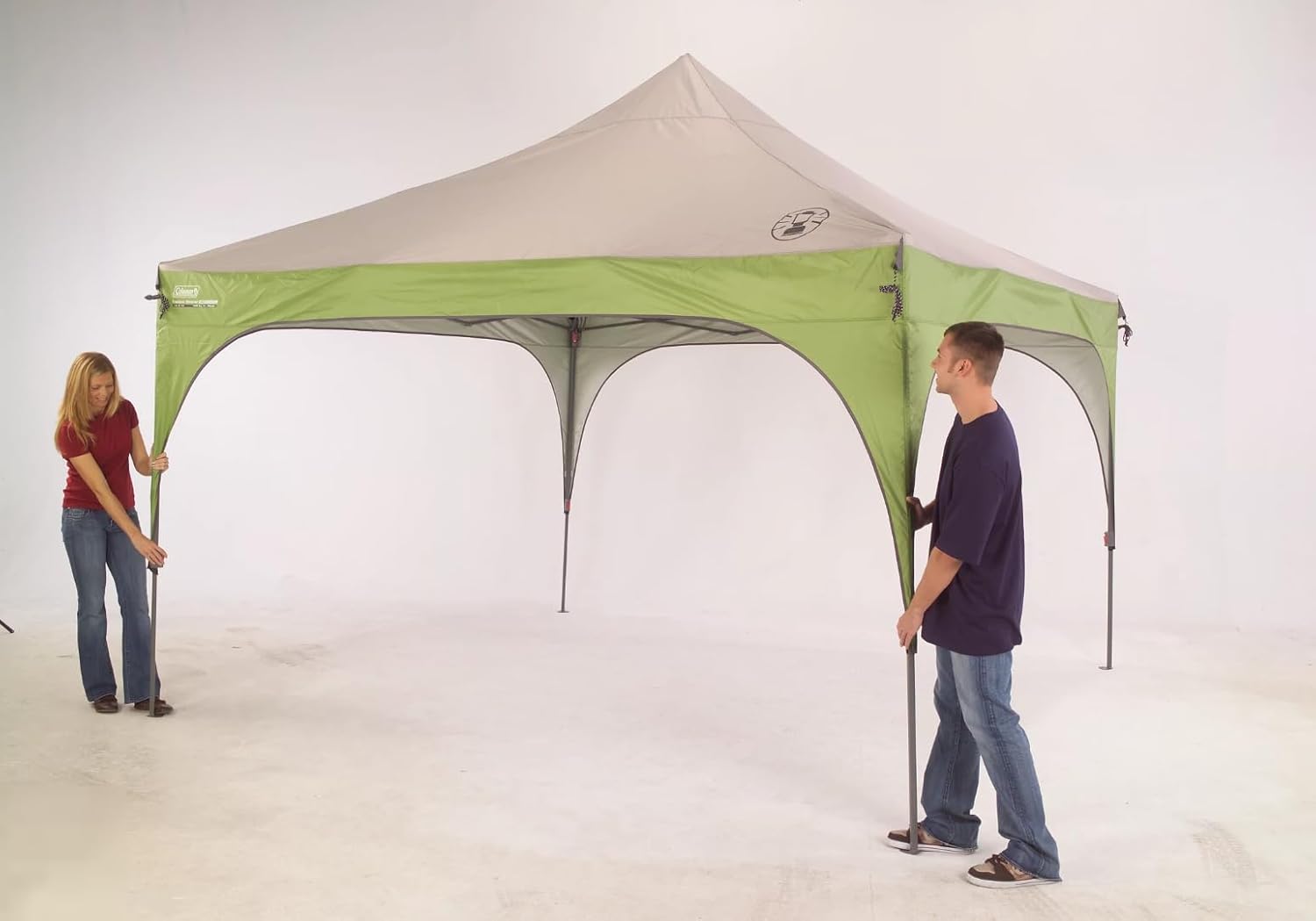 Canopy Sun Shelter with Instant Setup, Sun Shelter with Wheeled Carry Bag Sets Up in about 3 Mins, 7x5ft, 10x10ft, or 12x12ft Canopy for Sporting Events, Tailgating, Camping, & More
