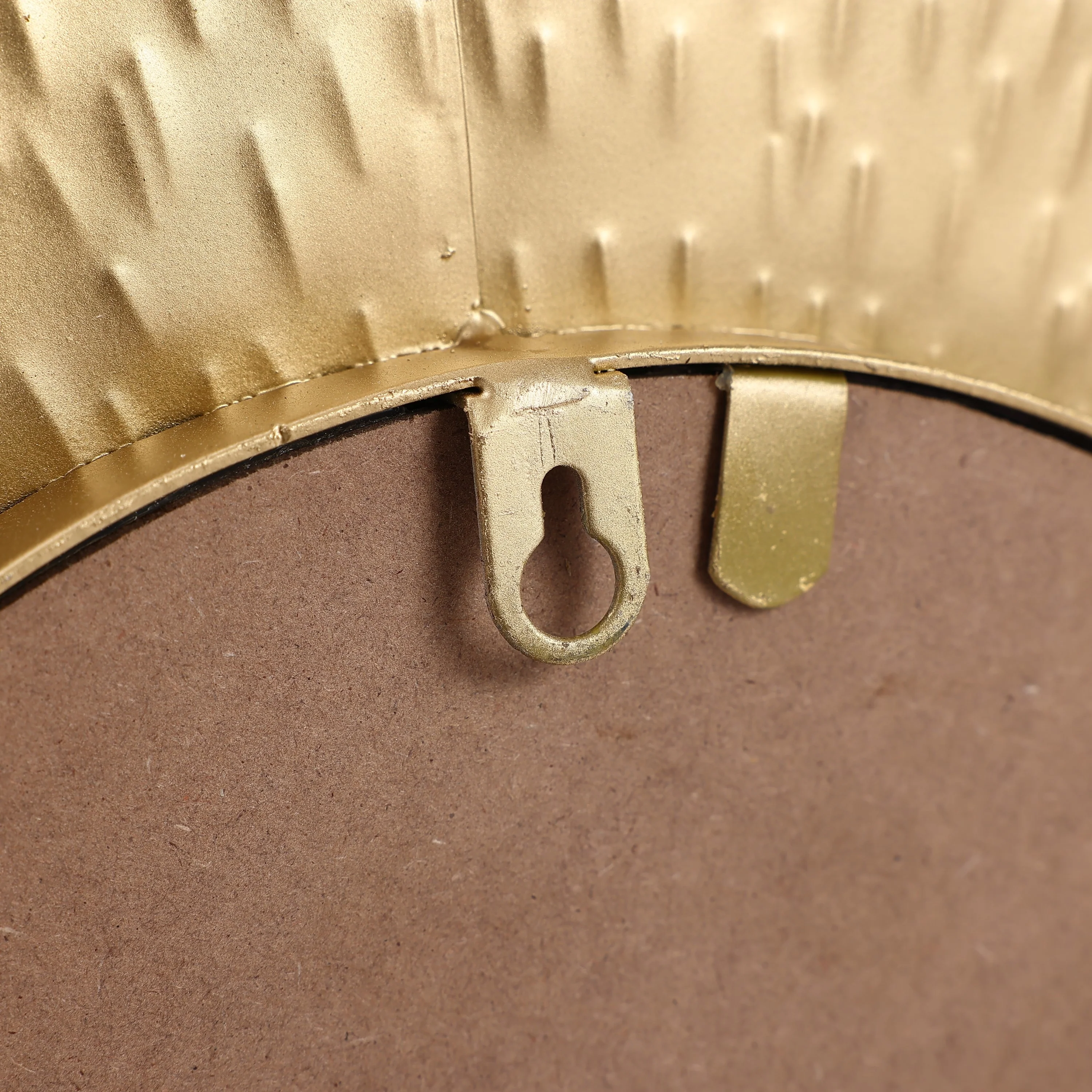 3-Piece Gold Metal Round Wall Mirror Set - 22.25