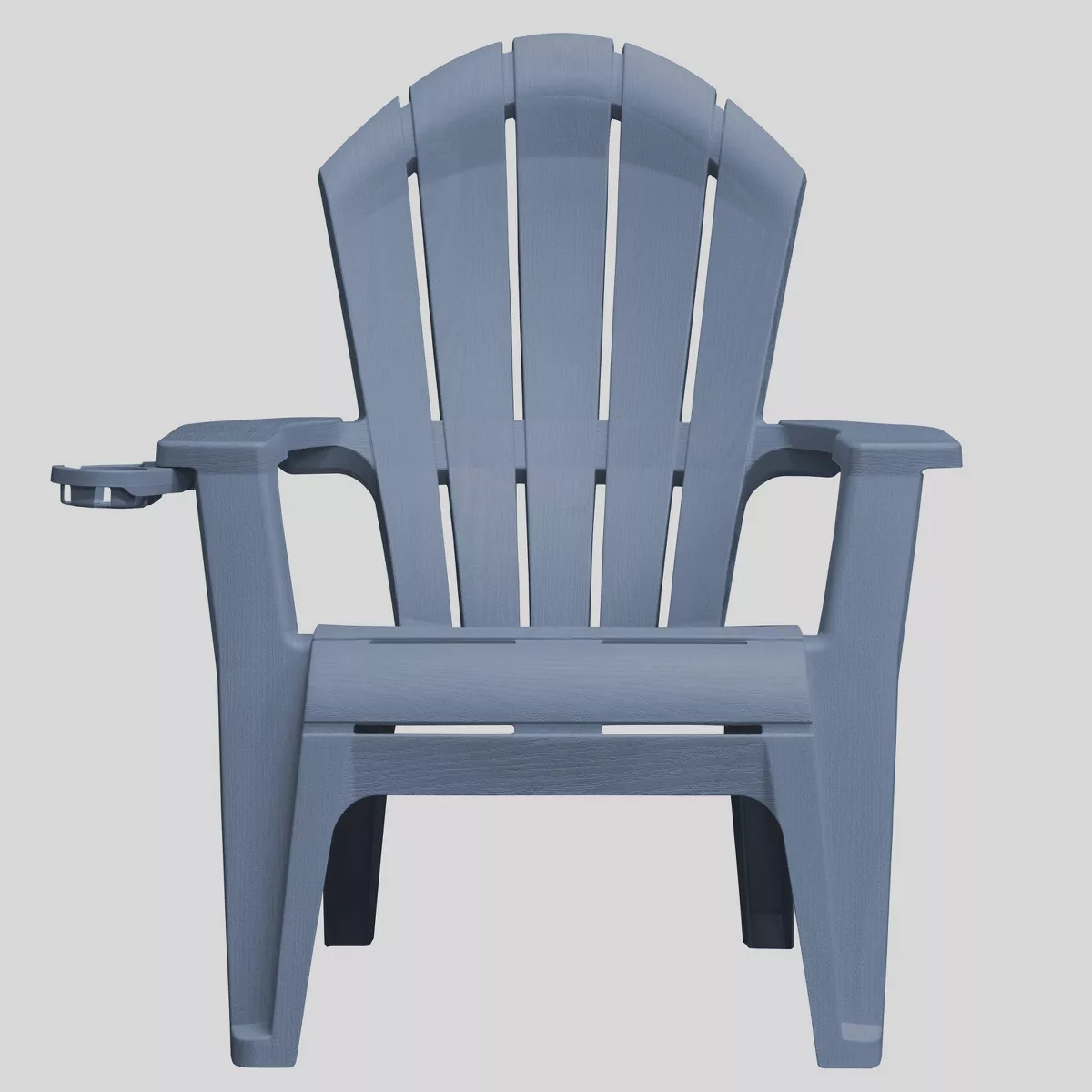 Adams Deluxe RealComfort Adirondack Patio Chair, Denim Blue, Weather-Resistant Resin, No Assembly Needed