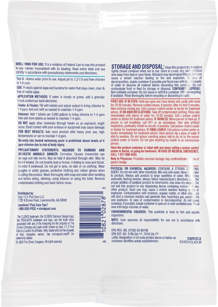 Swimming Pool Chlorinating Tablets, Kills Bacteria & Stops Algae (35 LB)