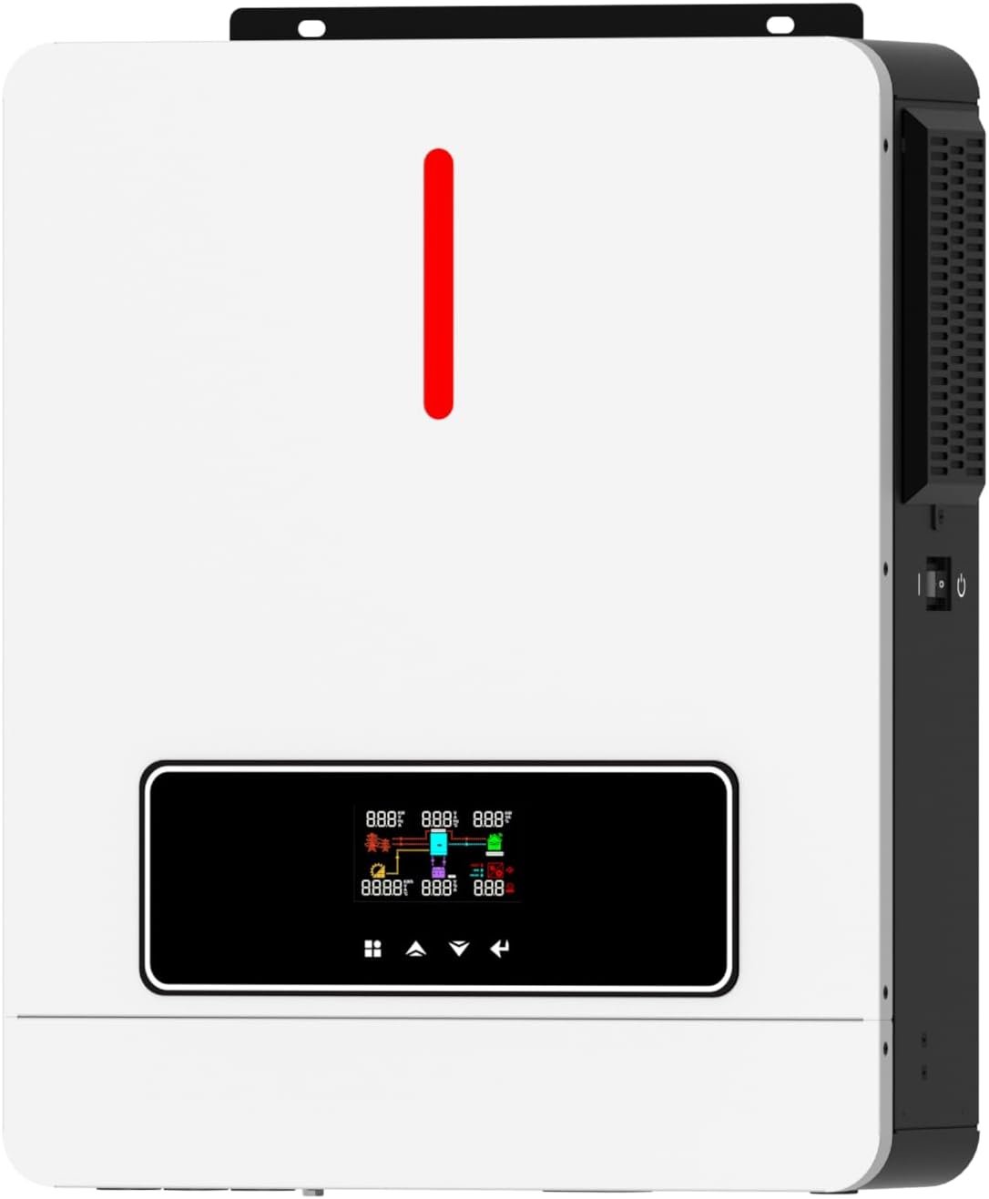 Xijia 3600W Hybrid Pure Sine Wave Power Inverter with 120A MPPT Solar Charger .dc 24V to ac 110v 60HZ Solar Converter for Home,Car &Cabin (DC24V(Range20V-30V) 3600VA)