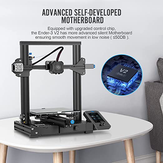 Creality Ender 3 V2 Upgraded 3D Printer Aluminum Black Pringting Size 220x220x250mm