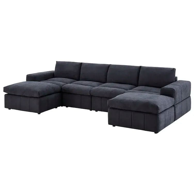 134��� Wide Reversible Modular Sectional with Ottoman