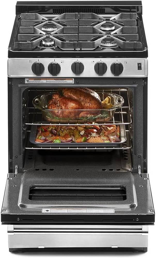 Whirlpool 24    Stainless Steel Freestanding Gas Range with Sealed Burners  C ADA Compliant