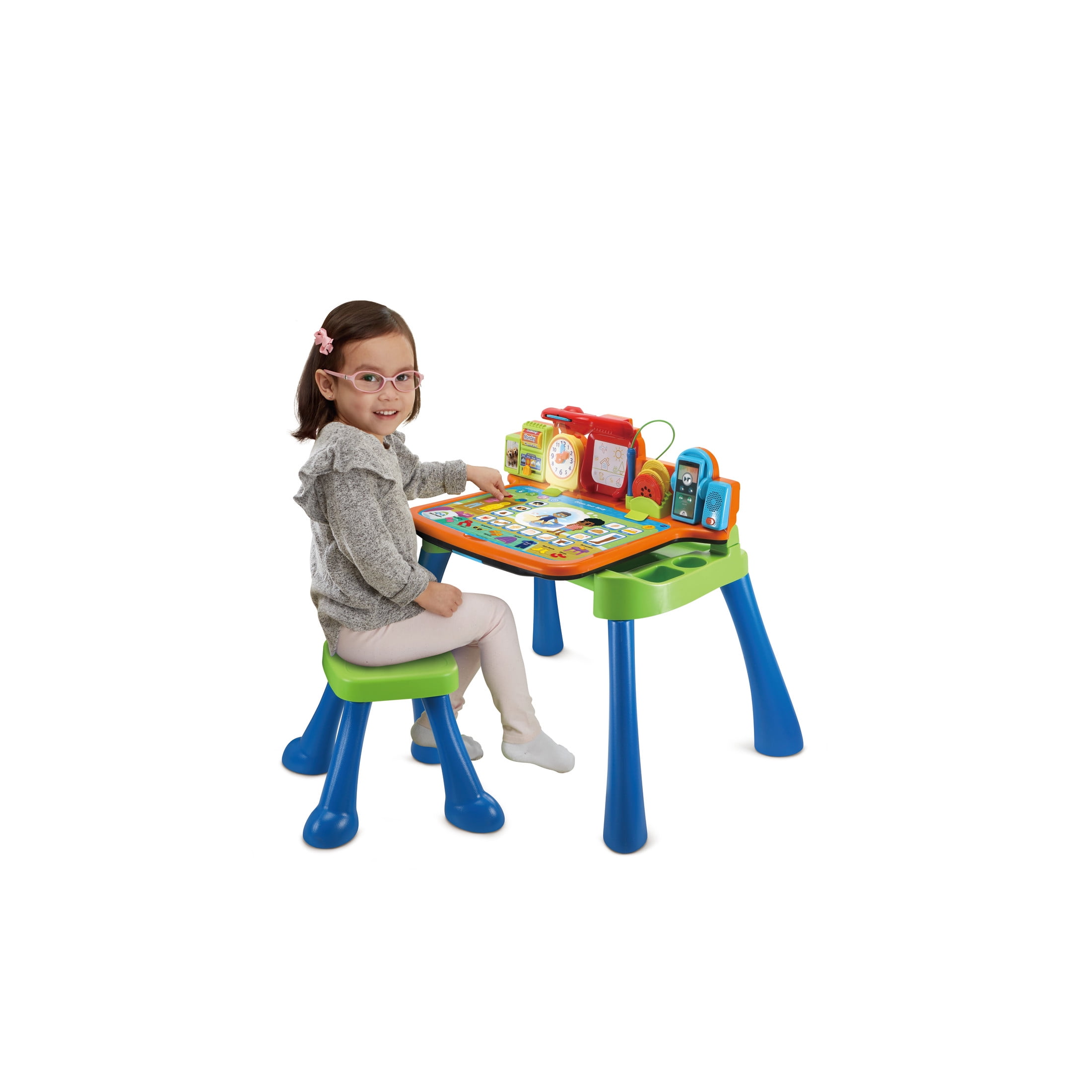 VTech Get Ready for School 5-in-1 Interactive Learning Desk for Toddlers with Projector & Music Player