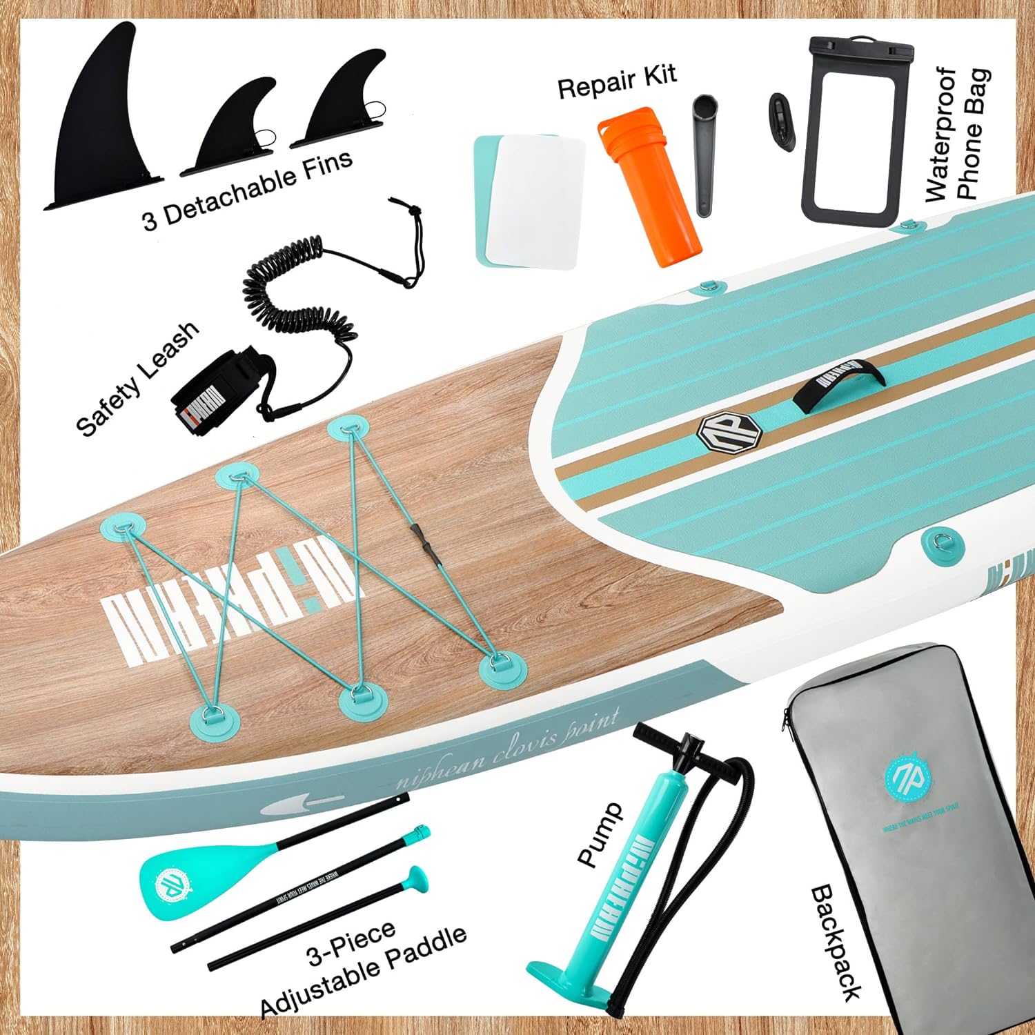 Stand Up Paddle Board with SUP Accessories, Anti-Slip EVA Deck, 10 ?�� ?Inflatable Paddle Boards for Adults & Youth of All Skill Levels