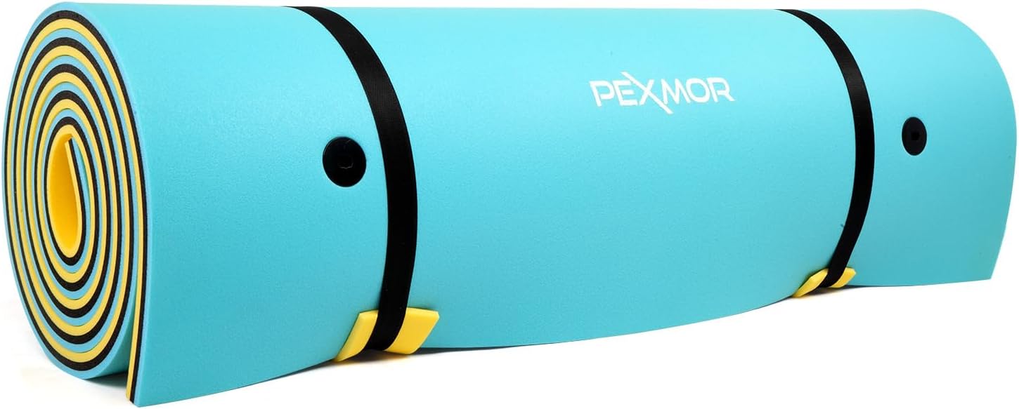 Floating Water Mat, 9/12/18 FT Lily Pad Floating Mat for The Water, 3-Layer XPE Foam Water Floating Island w/Bungee Tether & Storage Straps for Lake Pool Beach River