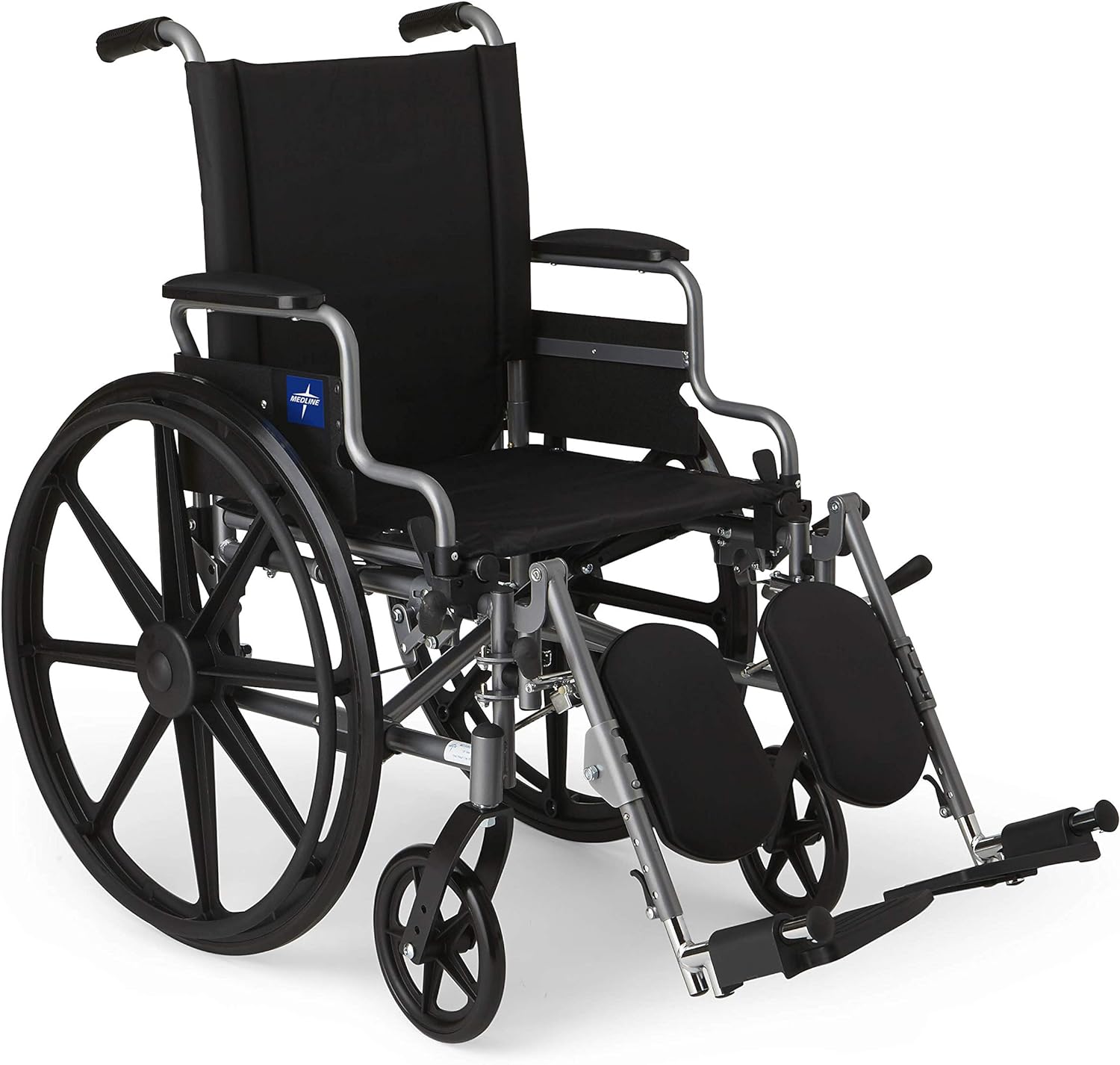 Lightweight Wheelchair for Adults With Swing-Back, Desk-Length Arms, Elevating Leg Rests; 18W