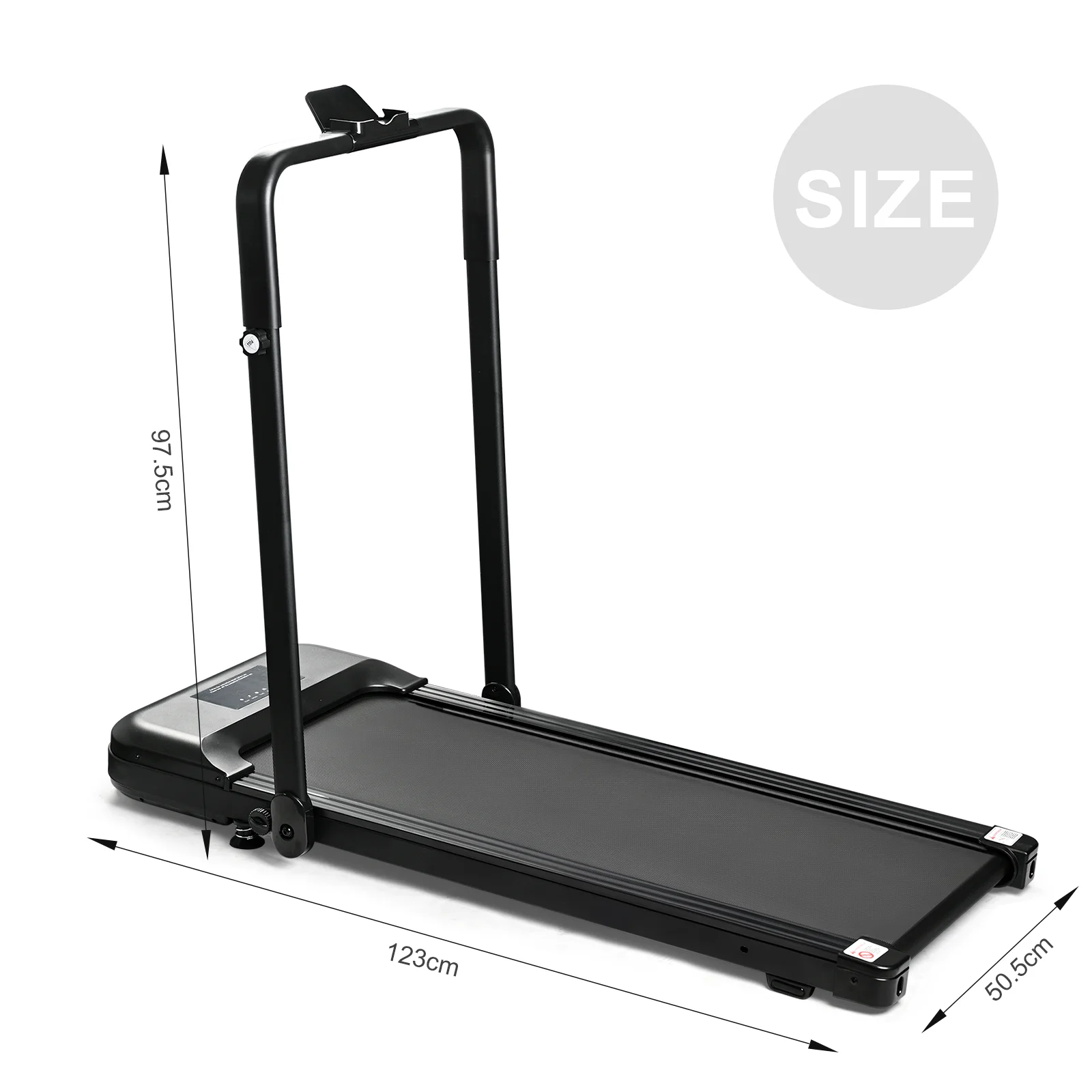 Foldable Treadmill Walking Pad, 6.2MPH Folding Treadmill Under Desk with Handle for Office Home, 2.5HP Running Machine with Remote Control, Safety Lock, 300LBS Weight Capacity