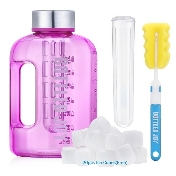 BOTTLED JOY 2.2L Plastic Water Bottle with Fliptop Lid for Gym & Outdoor Activities, Sustainable & CE Certified