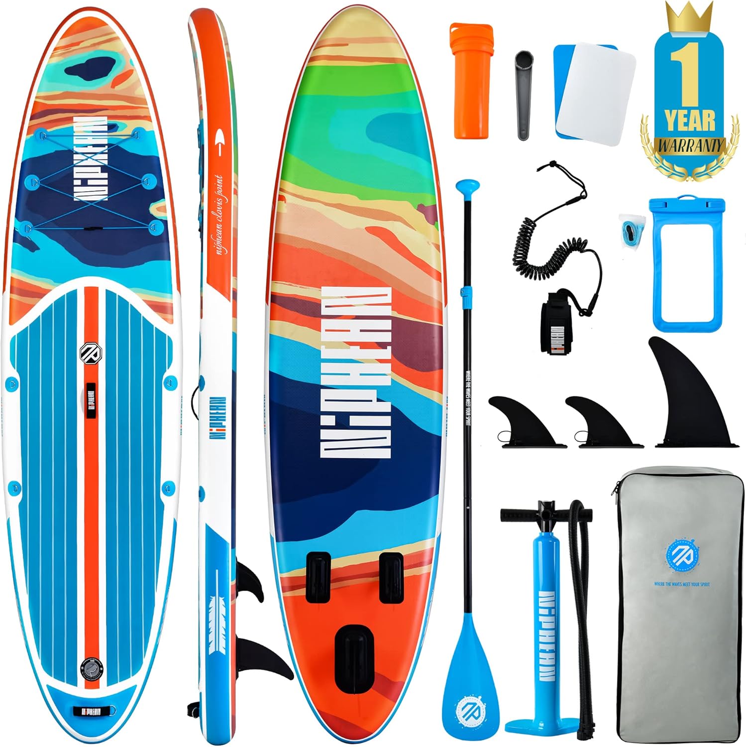 Stand Up Paddle Board with SUP Accessories, Anti-Slip EVA Deck, 10 ?�� ?Inflatable Paddle Boards for Adults & Youth of All Skill Levels