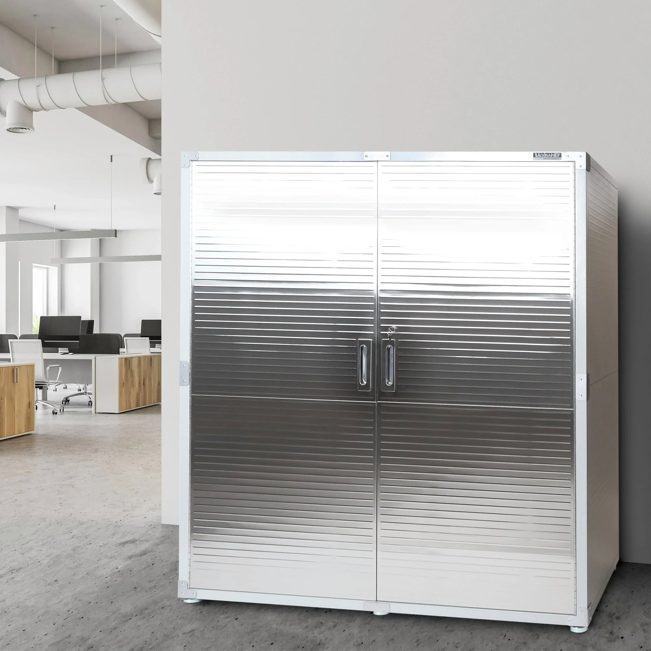 Seville Classics UltraHD Extra-Wide Mega Storage Cabinet, 60 inch W x 24 inch D x 72 inch H, Graphite