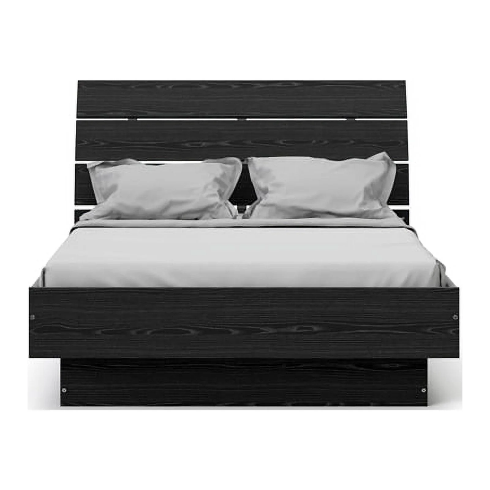 Home Square 2 Piece Furniture Set with Platform Full Bed and 2 Drawer Nightstand