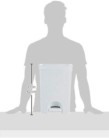 Elegance Dove Grey Dustbin, 31  27.5  39 cm  C Stylish Waste Bin for Home & Office