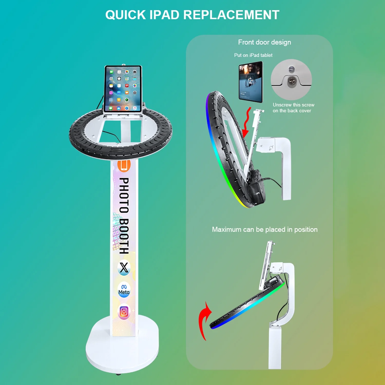 Ipad Photo Booth Selfie Photobooth Machine for Wedding Ipad PhotoBooth Weddings Parties Events