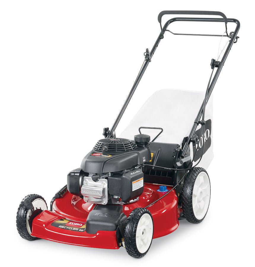 Self-propelled gas mower, 22-inch 170cc OHV engine high-wheel RWD 3-in-1 with height adjustment, oil included