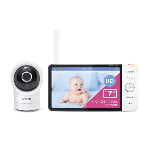 VTech RM7764-2HD Smart Baby Monitor with 1080p FHD, Night Vision, Temperature Sensor, 360   Pan & Tilt, Two-Way Talk