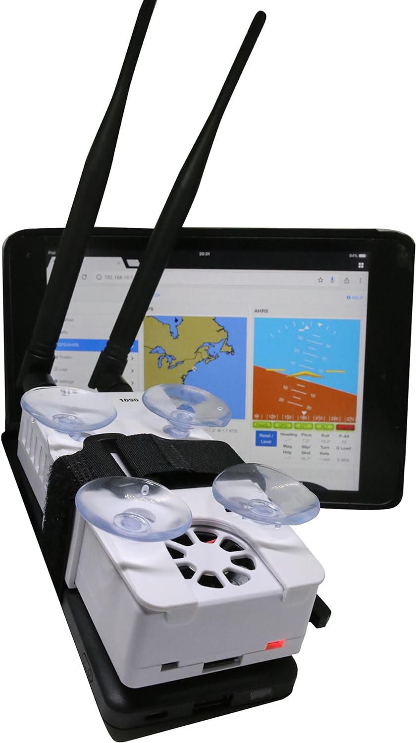 Dual Band Receiver Aviation Weather and Traffic - External WAAS GPS, AHRS, Battery Pack, Suction Mount, Antennas, SDR