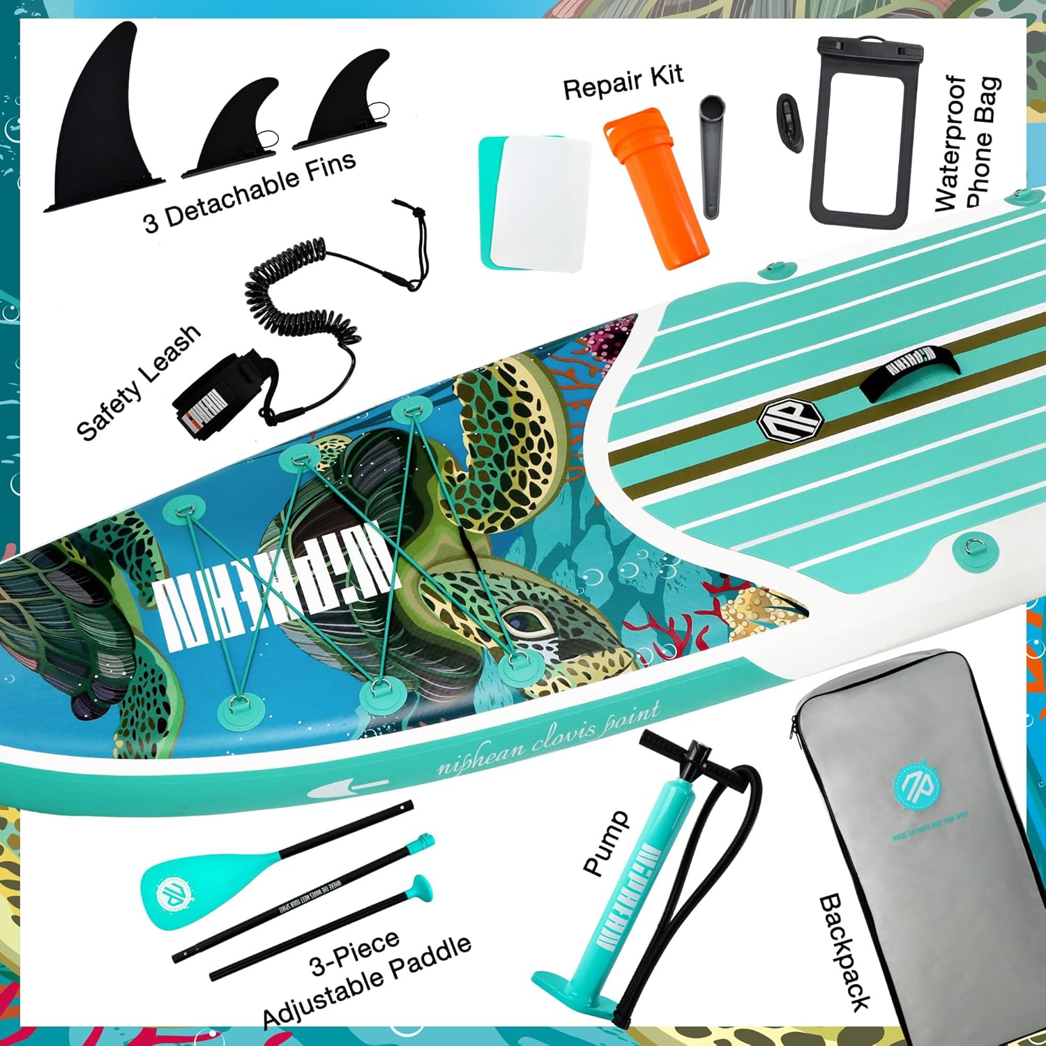 Stand Up Paddle Board with SUP Accessories, Anti-Slip EVA Deck, 10 ?�� ?Inflatable Paddle Boards for Adults & Youth of All Skill Levels