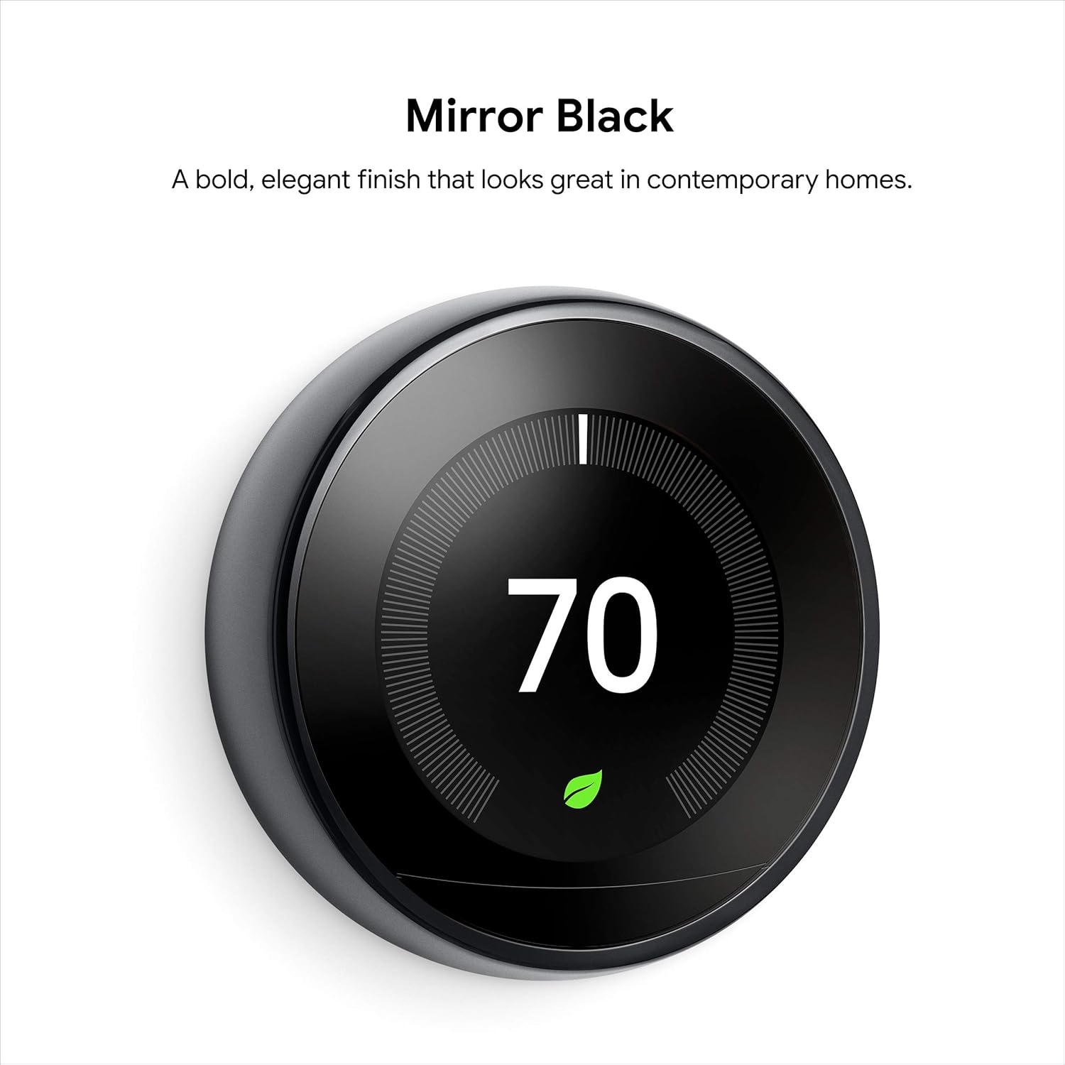 Learning Thermostat - Programmable Smart Thermostat for Home - 3rd Generation- Works with Alexa - White