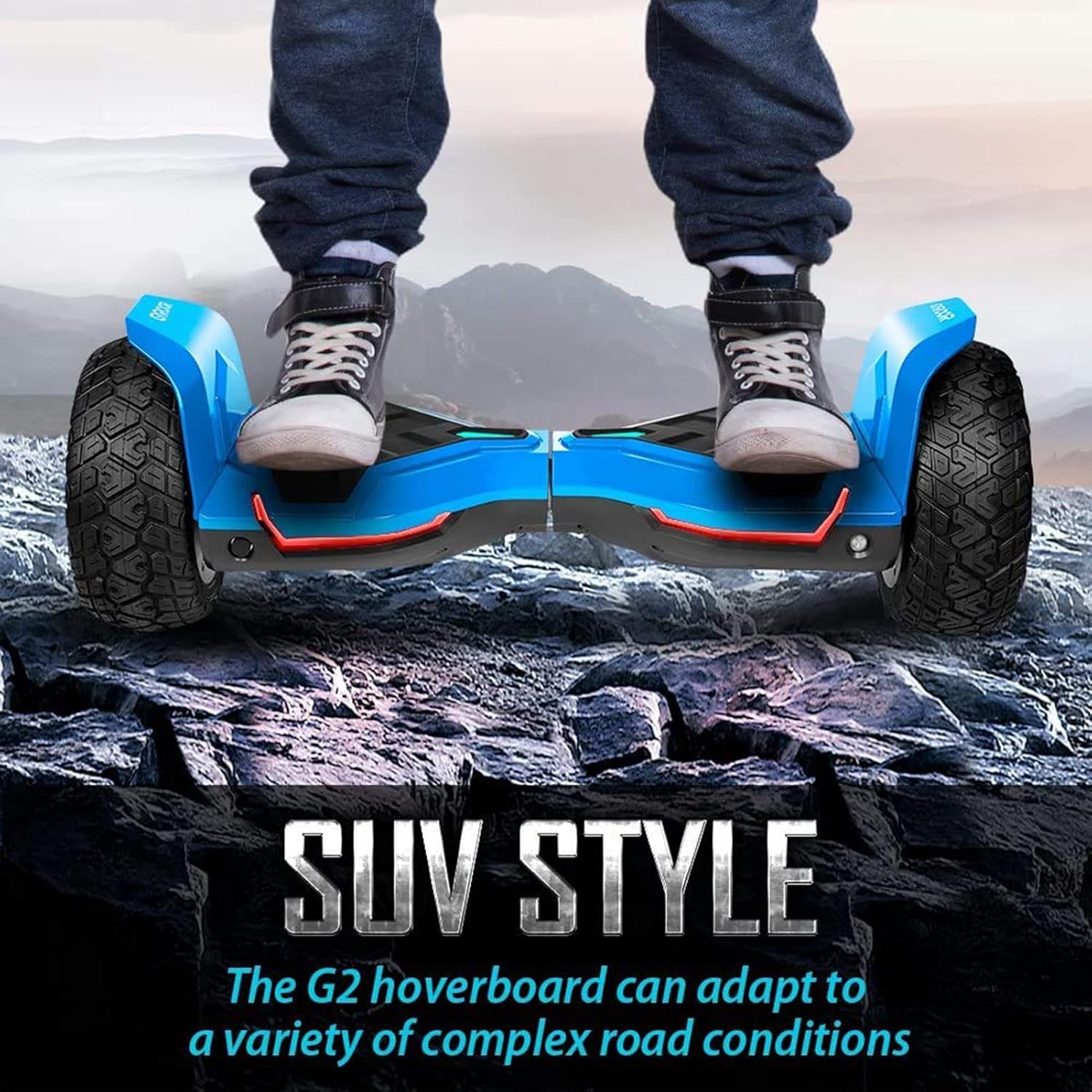 8.5 inch All Terrain Off Road Hoverboard with Bluetooth Speakers and LED Lights, UL2272 Certified Self Balancing Scooter