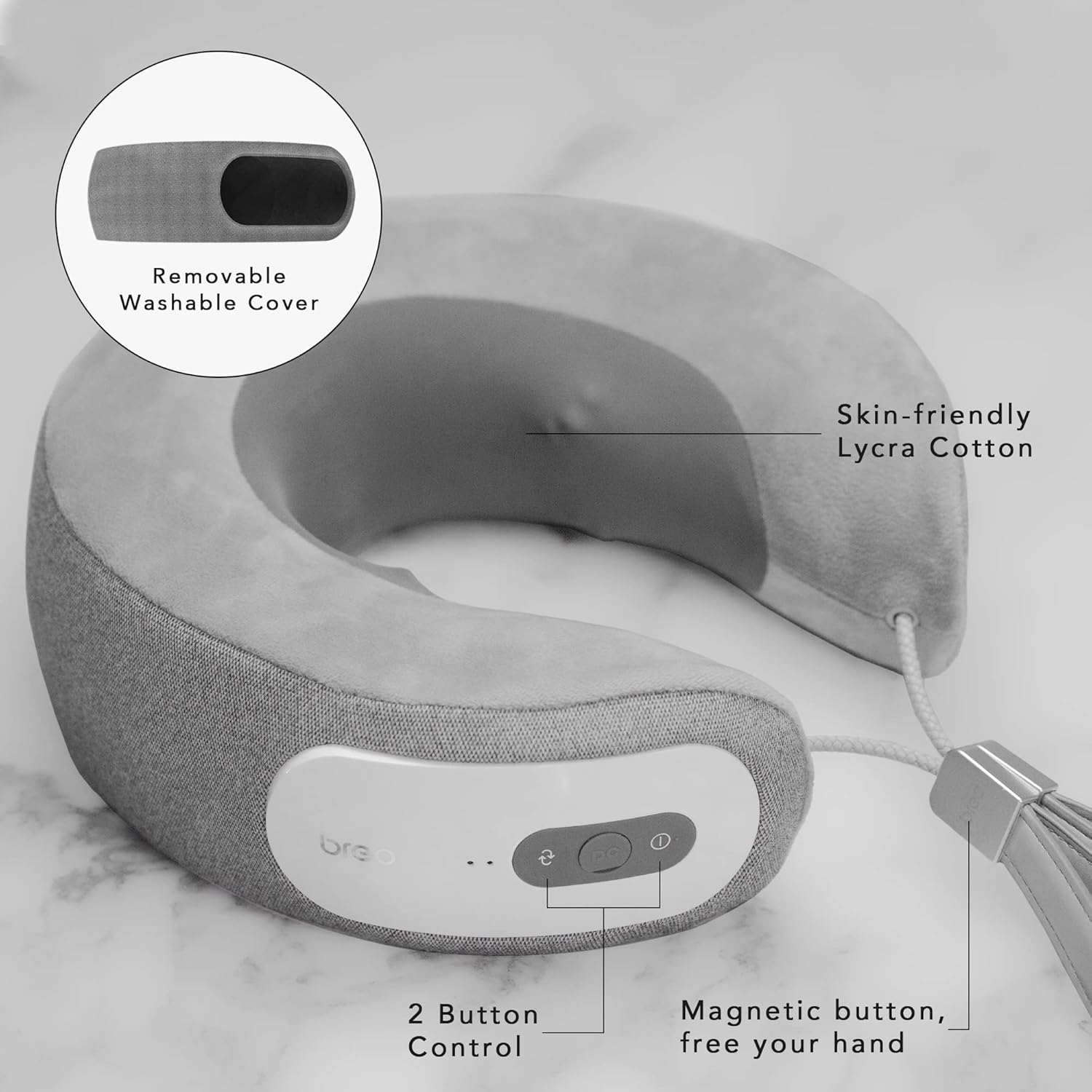 Electric Neck Massager, Shiatsu Massage Pillow with Heat, Deep Tissue Kneading & APP Control, Small & Lightweight, Good for Travel, Home & Office Relaxation, Ideal Gift Choice