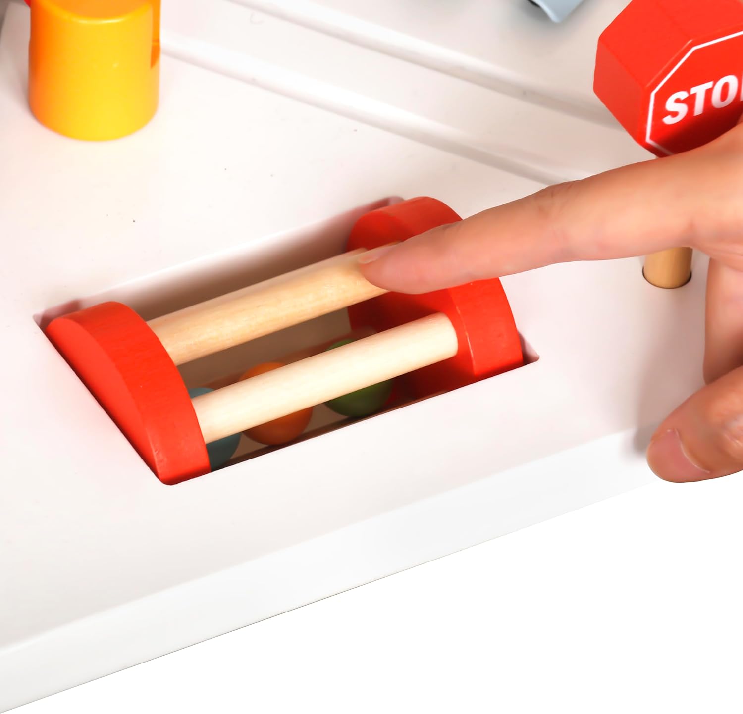 Touch Us Wooden Activity Table for Toddlers  C Montessori Toy with Bead Mazes, Gears & Xylophone, Ages 12 Months+