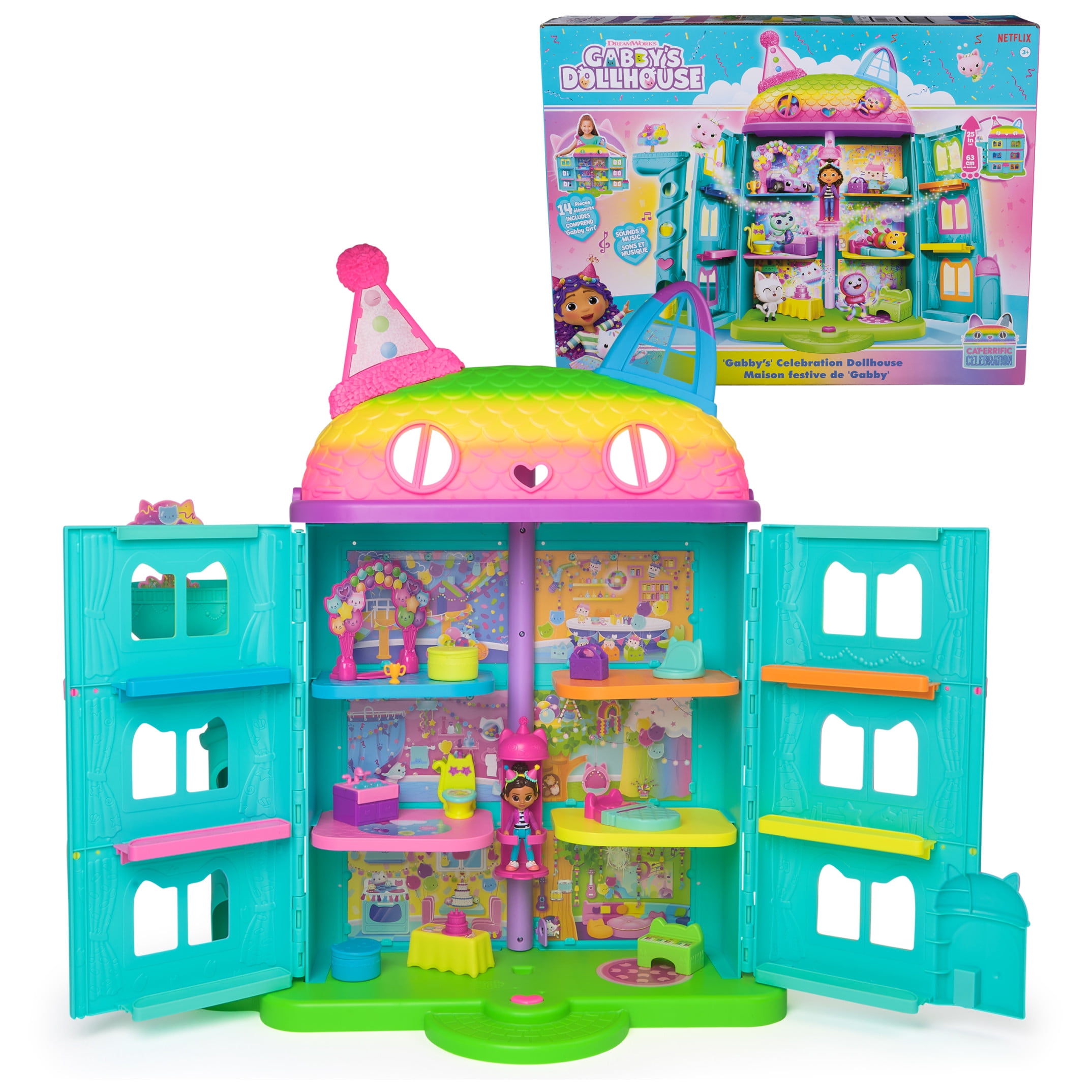 Spin Master Gabby��s Dollhouse 25��� Tall Playset with Figures, Furniture & Sound Effects