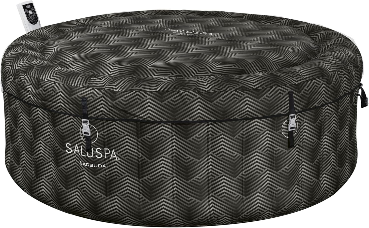Bestway SaluSpa Miami EnergySense AirJet Inflatable Hot Tub Spa (71��� x 26���) | Portable Hot Tub with 2 Covers (1 Energy-Efficient Thermal Cover and 1 Standard Cover) | Fits Up to 2-4 Persons | Black