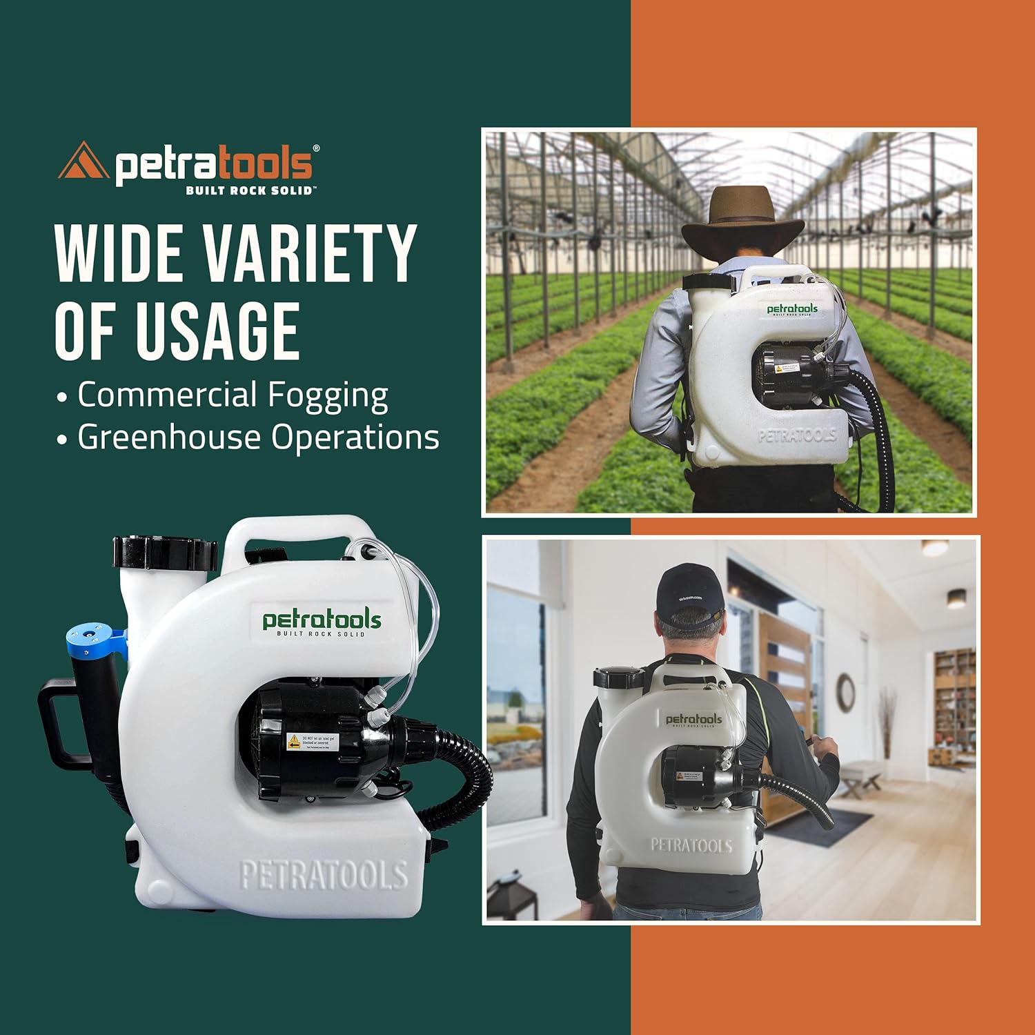 Battery Backpack Fogger - Cordless Backpack Fogger Sprayer, Mosquito Fogger Machine, Backpack Fogger, Mosquito Fogger Outdoor, ULV Cold Fogger Machine - Battery 2.6 Gallon