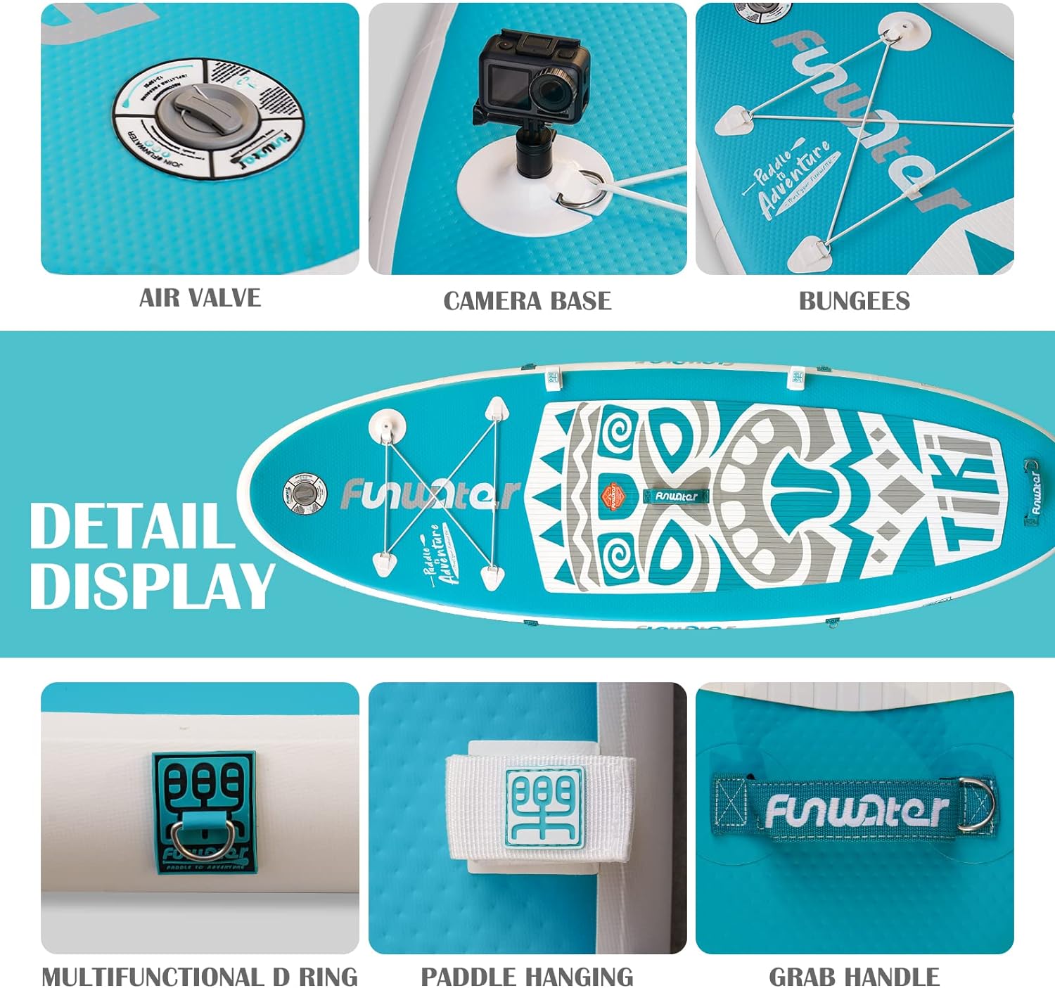 Inflatable Ultra-Light Stand Up Paddle Board for All Skill Levels with Premium SUP Paddleboard Accessories,Non-Slip Comfort Deck for Youth & Adults.