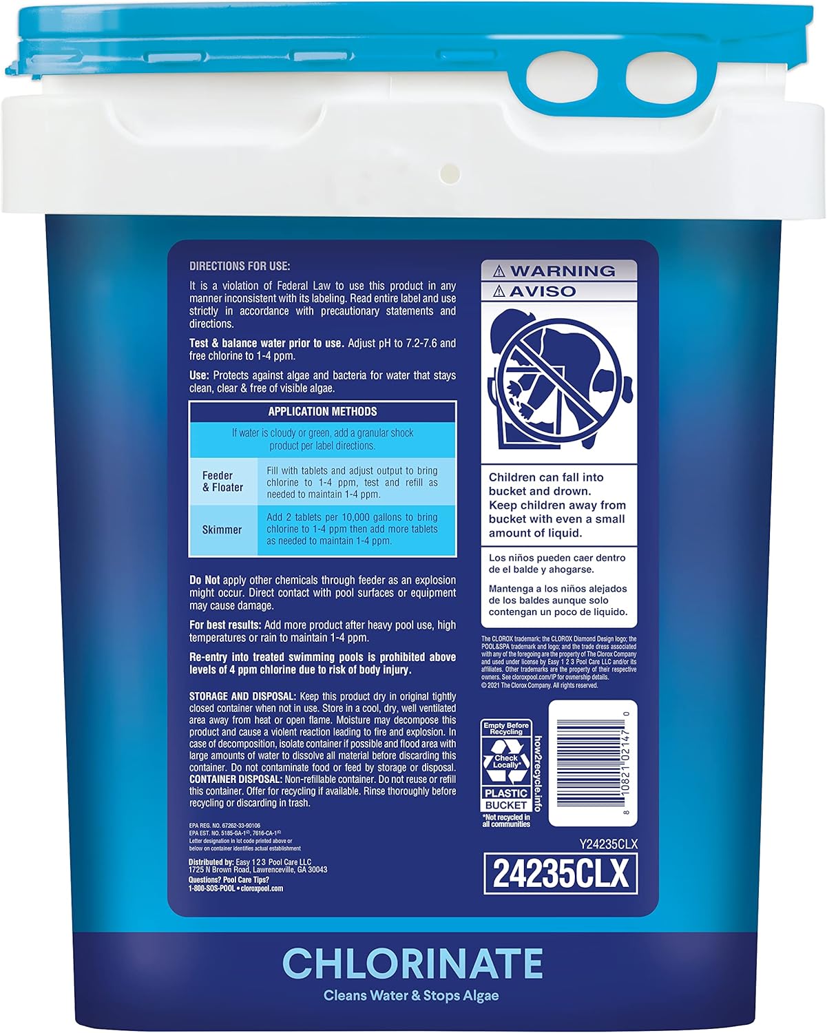Swimming Pool Chlorinating Tablets, Kills Bacteria & Stops Algae (35 LB)