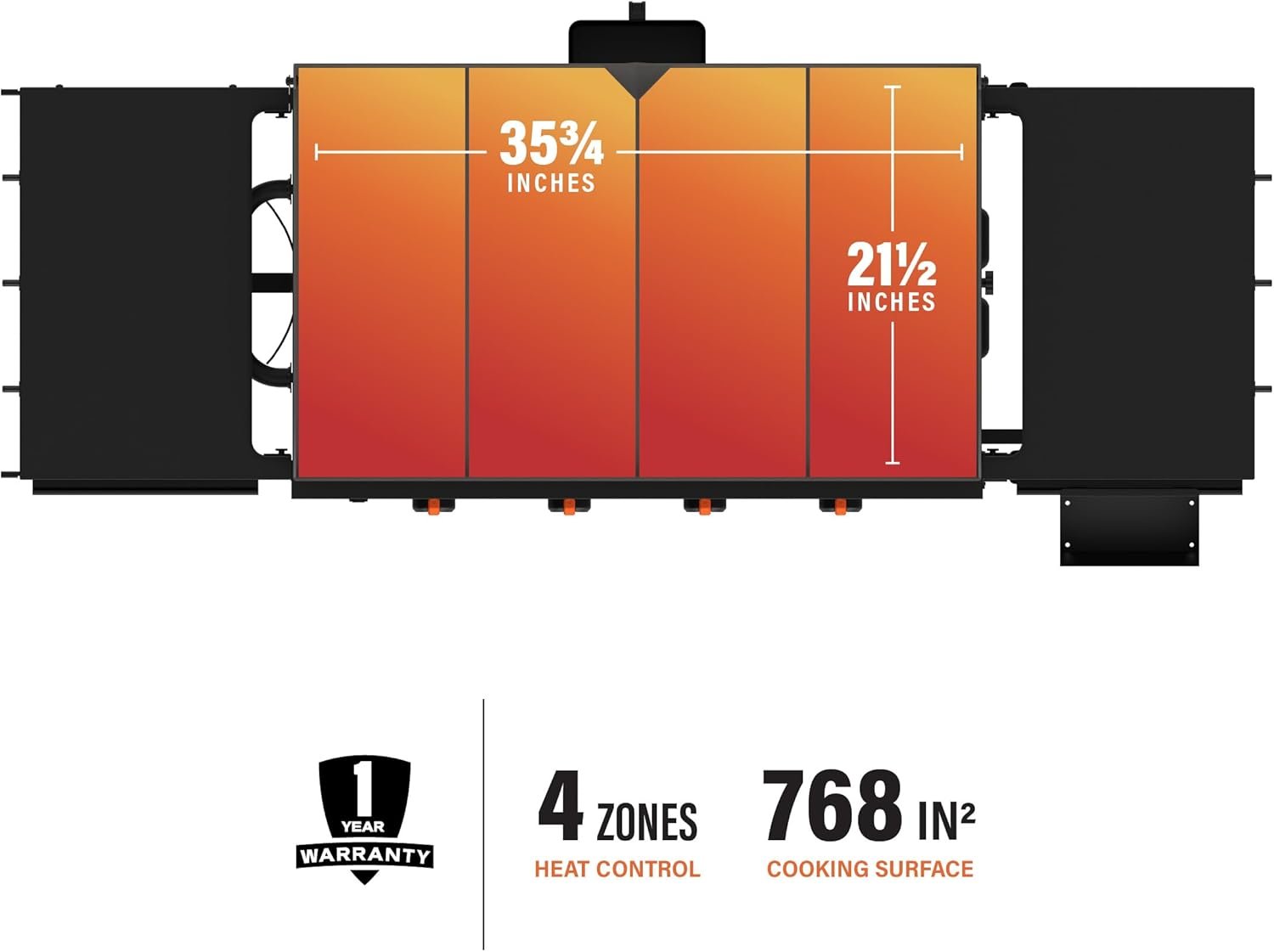 Blackstone 2310 Iron-Forged 36��� Omnivore Griddle �C Premium Powder-Coated Steel with Reinforced Hood, Black Finish