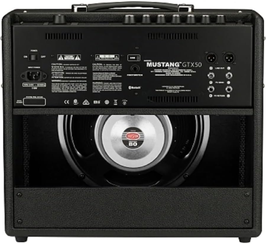 Guitar Amp, 50 Watts, with 2-Year Warranty 30 Preset Effects with USB Audio Interface for Recording, 20Dx19.5Wx11.5H Inches, Black