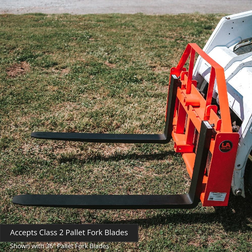 Titan Attachments UA USA Made Orange Pallet Fork Frame Attachment, 48?? Fork Blades, Rated 4,000 LB
