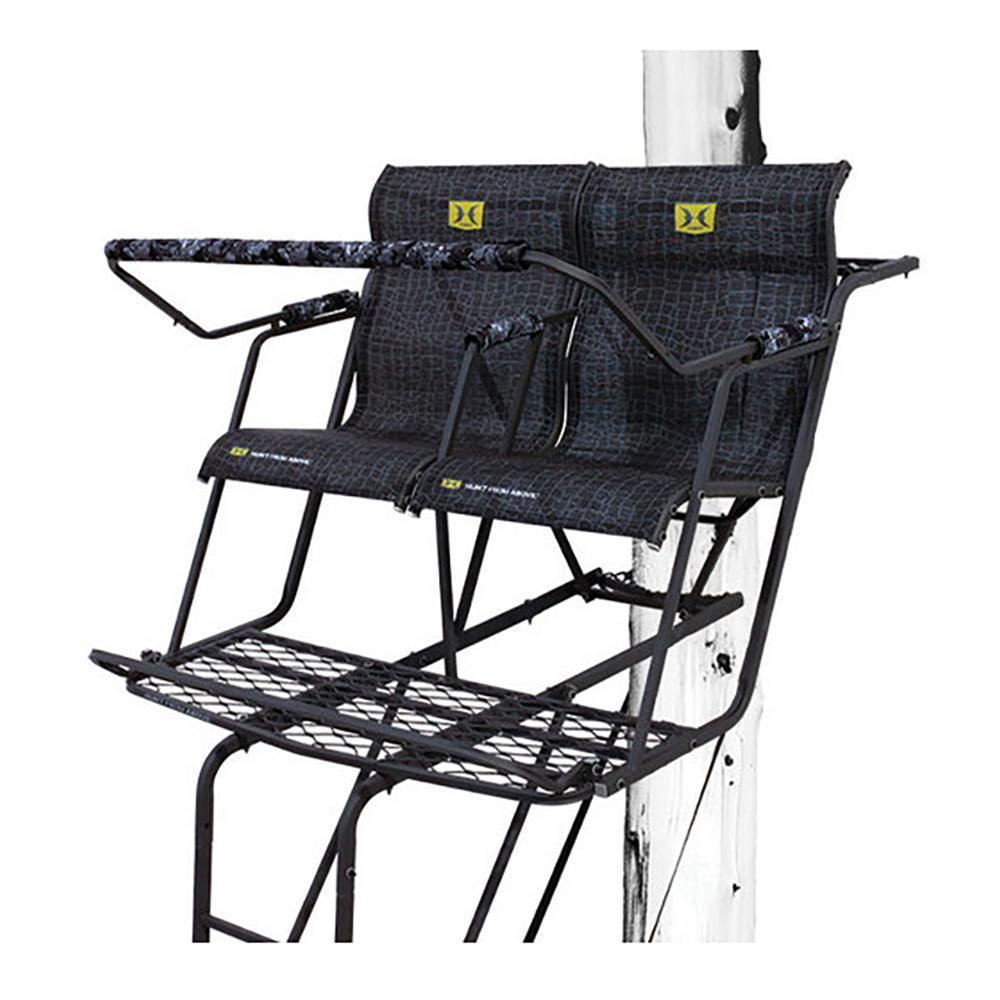 g 18 ft. Durable Steel Denali 2-Man Ladder Treestand with Safe-Tread Steps