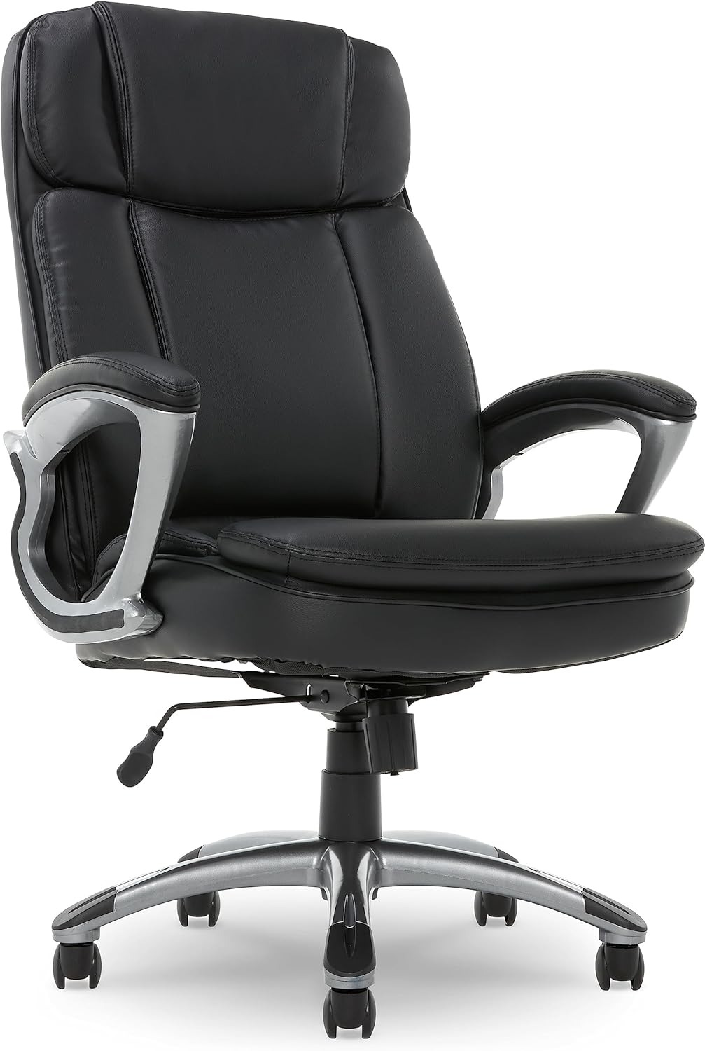 Fairbanks Big and Tall High Back Executive Office Ergonomic Gaming Computer Chair with Layered Body Pillows, Contoured Lumbar Zone, Black